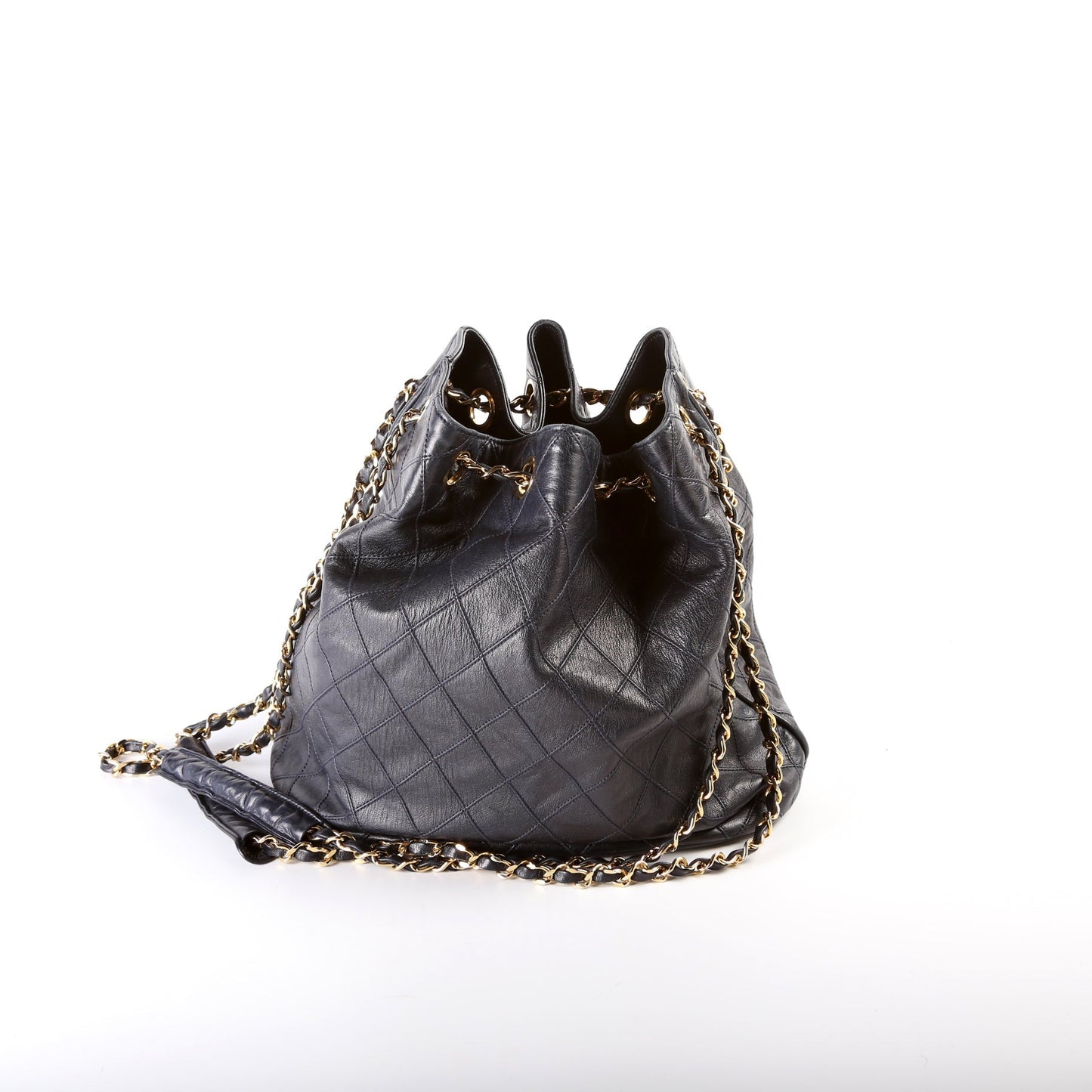 Chanel Bucket Quilted Lambskin Shoulder Bag