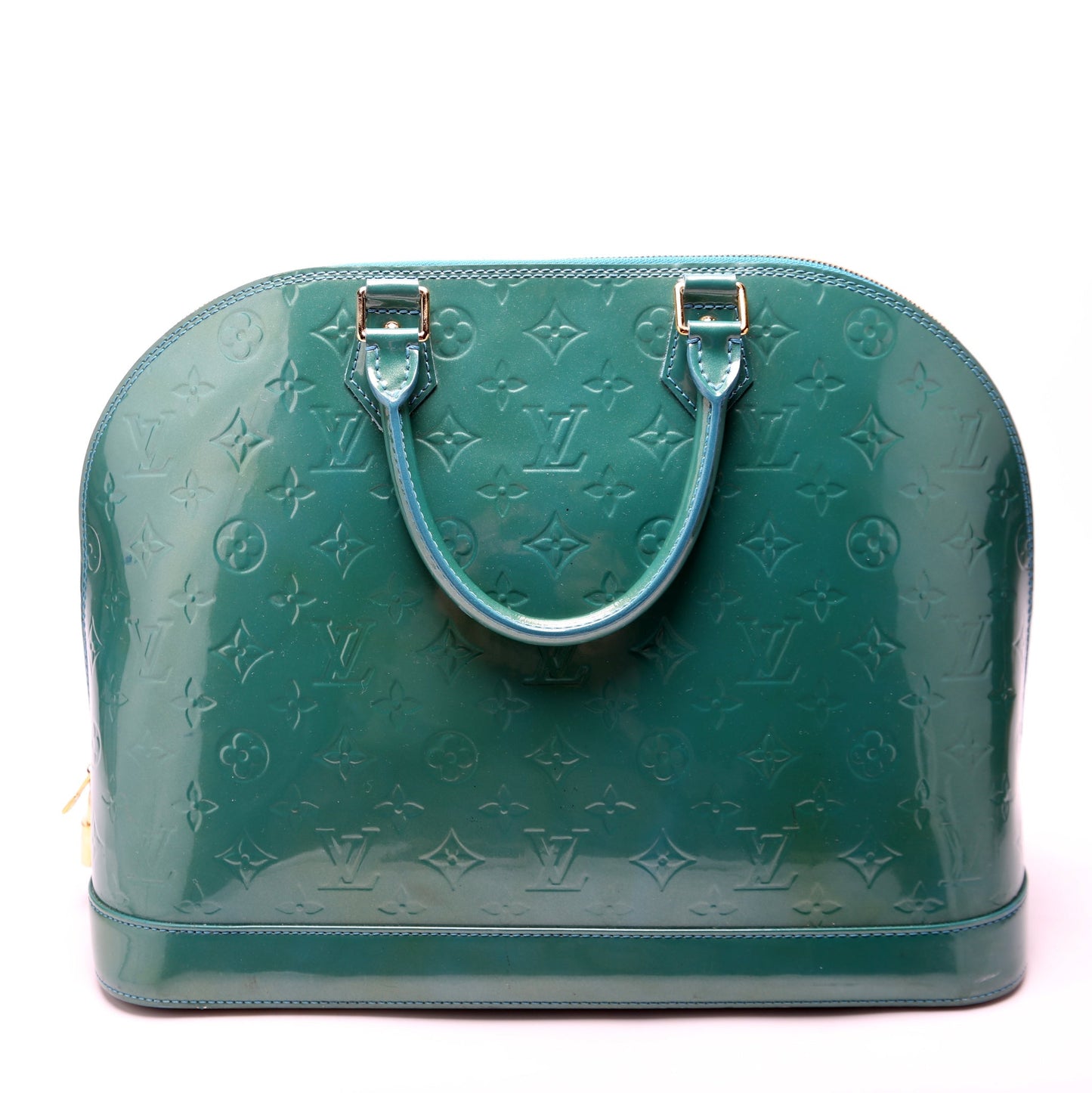 Louis Vuitton Alma GM Teal Vernis Handbag
