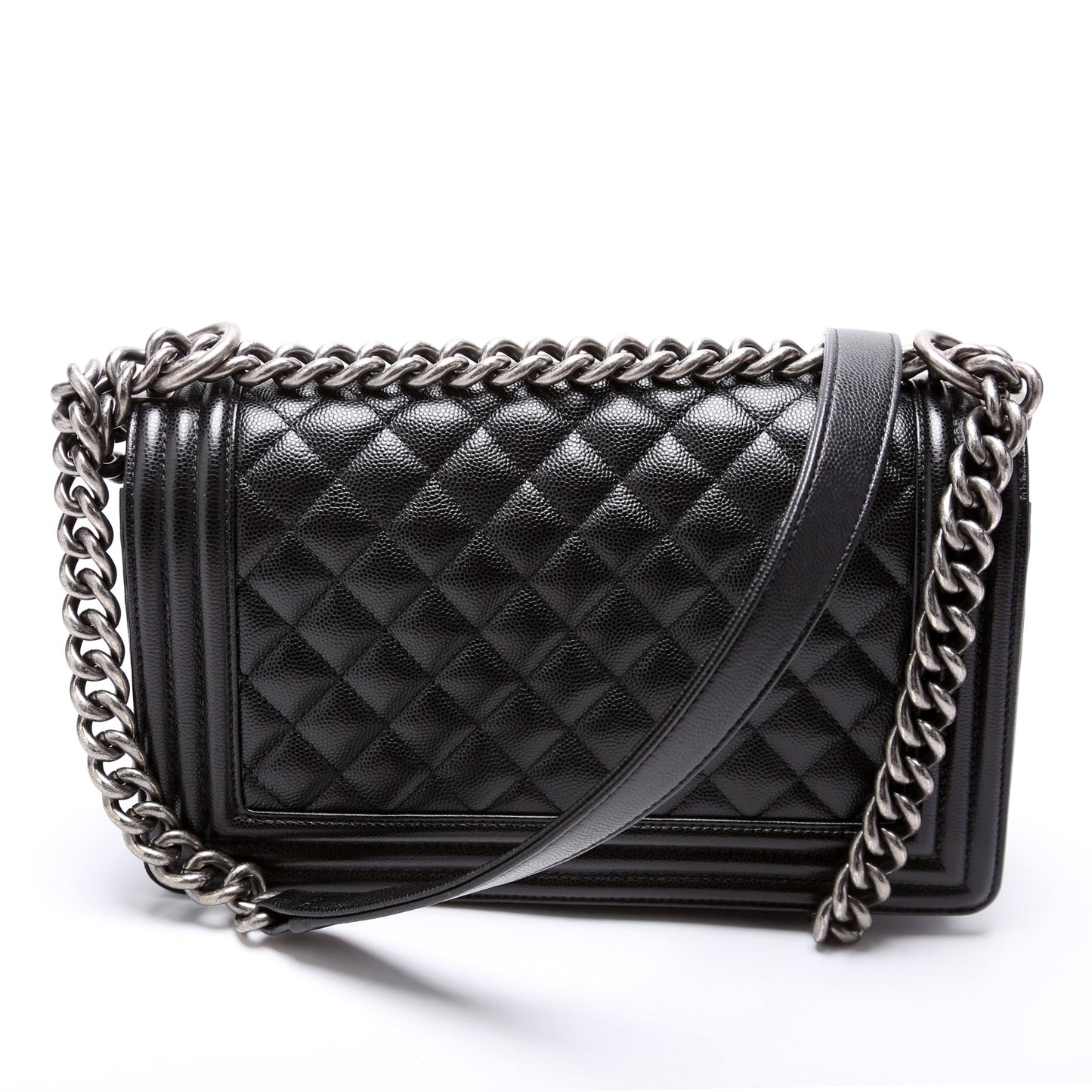 Chanel Boy Flap Old Caviar RFID Black Handbag