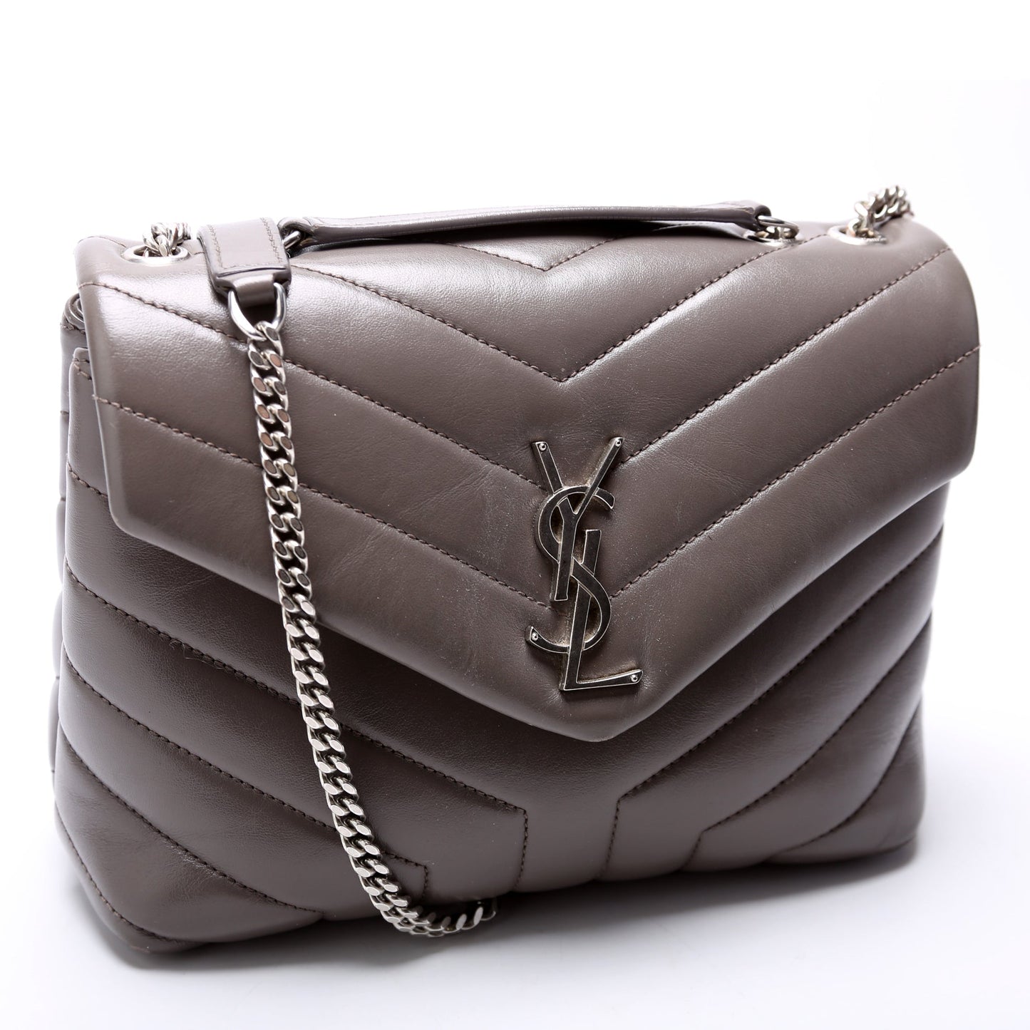 YSL Saint Laurent Saint Laurent Loulou Satchel Grey Bag Small Travel Bag