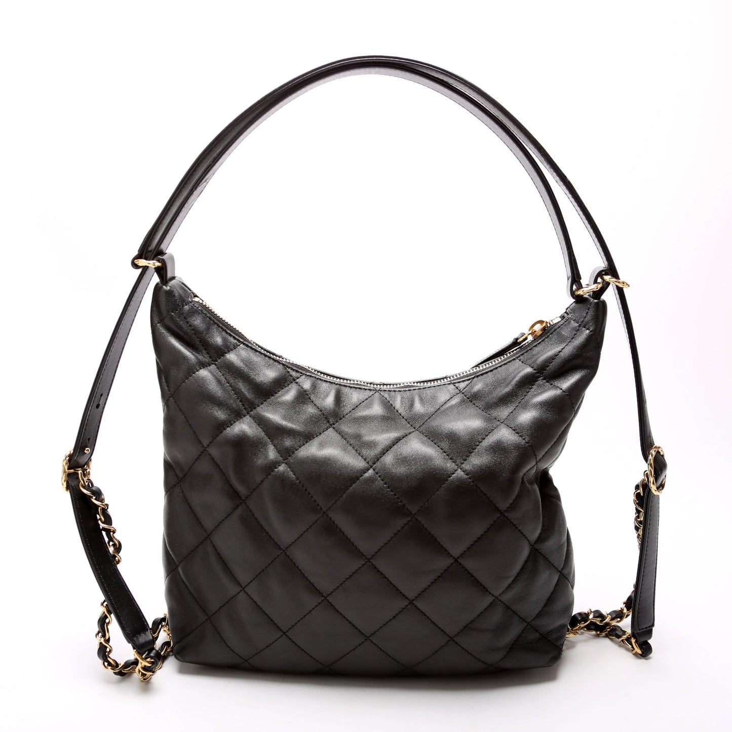 Chanel CC Quilted Maxi Hobo Lambskin RFID Shoulder Bag