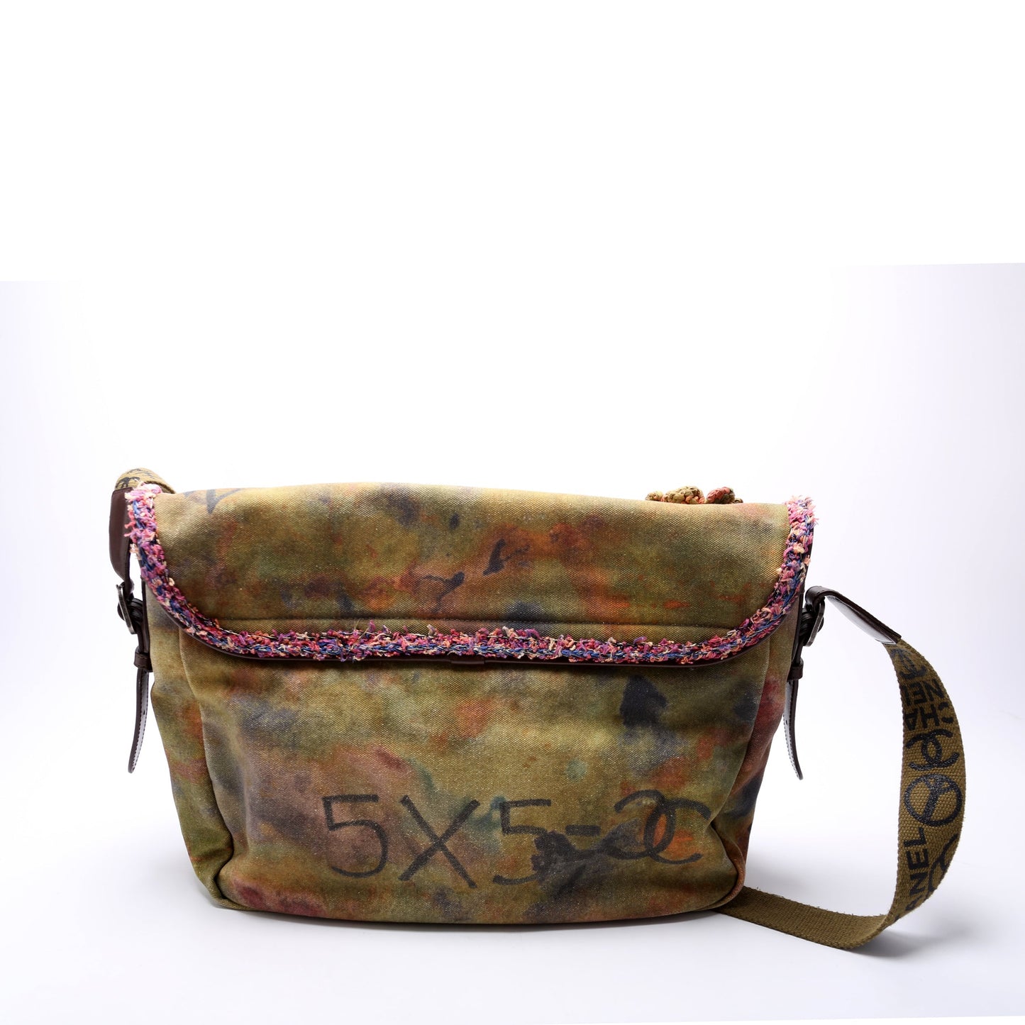 Chanel Graffiti On Pavements Washed Toile Messenger Bag