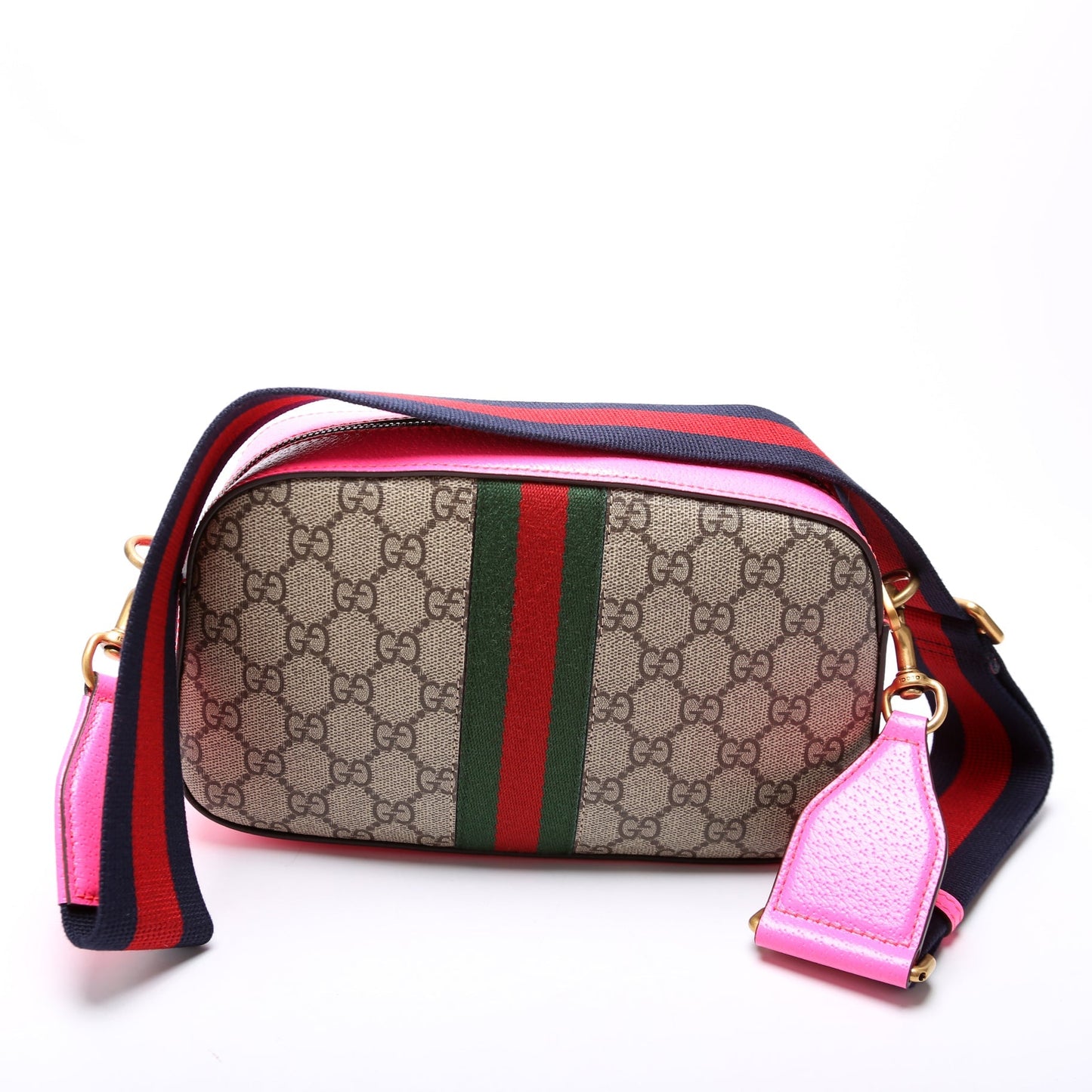 Gucci Ophidia Supreme Pink Small Crossbody Bag