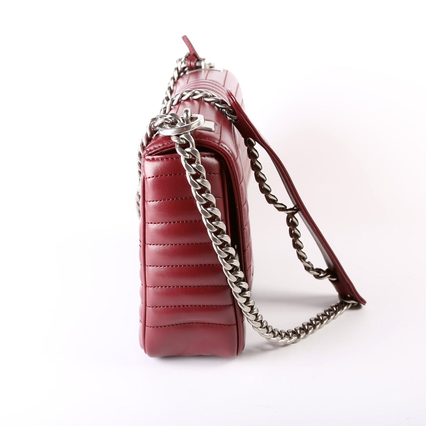 Prada Diagramme Soft Calfskin Burgundy Bag Travel Bag