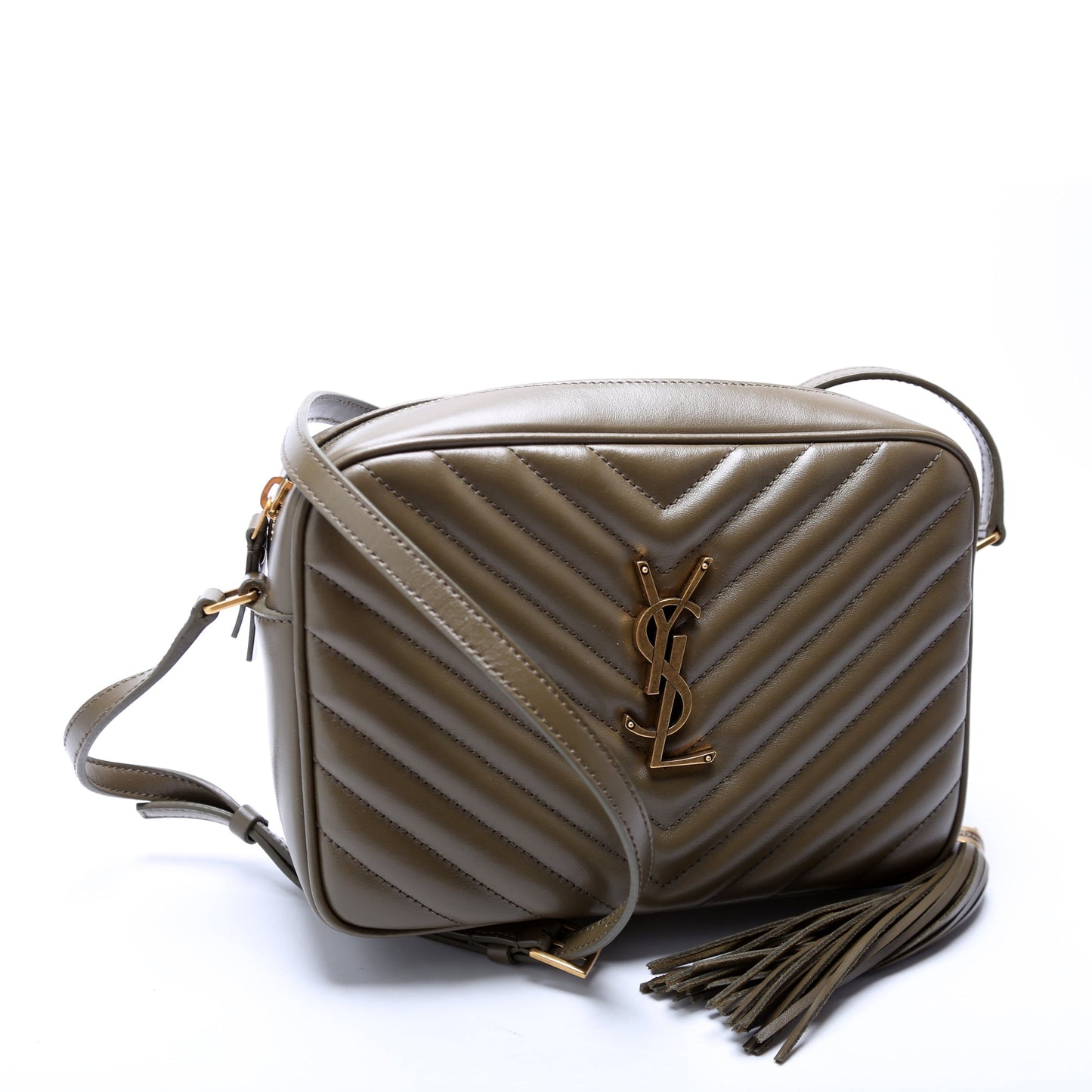 YSL Saint Laurent Saint Laurent Lou Camera Bag Quilted Green Travel Bag