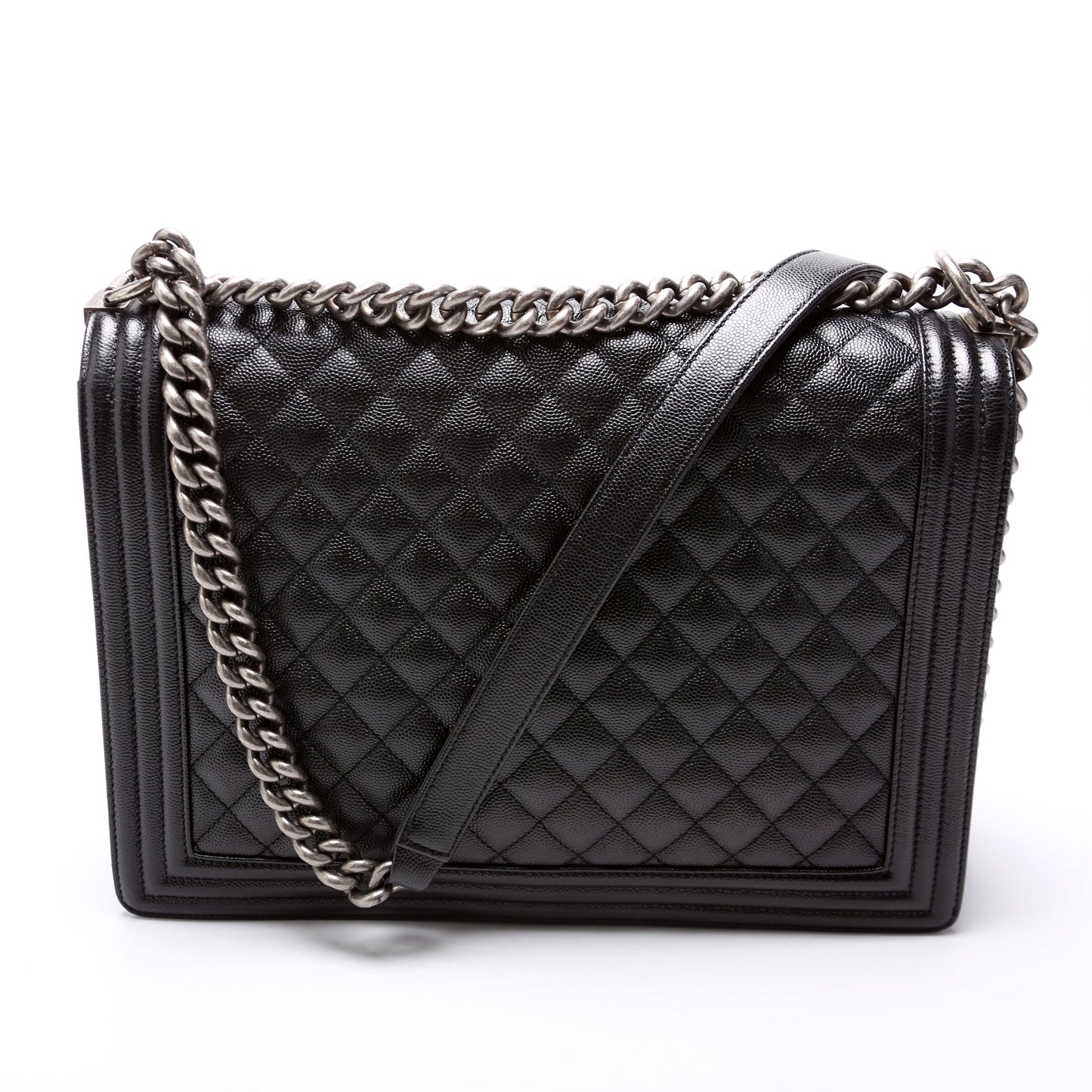 Chanel Boy Flap Caviar 25-28M Black Handbag