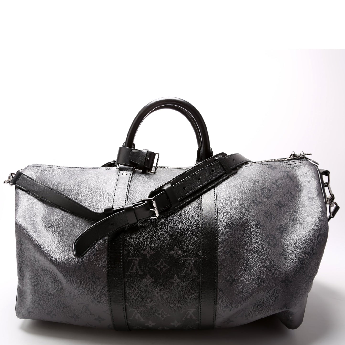Louis Vuitton Keepall 50 Bandouliere Reverse Eclipse Monogram Travel Bag Eclipse 1