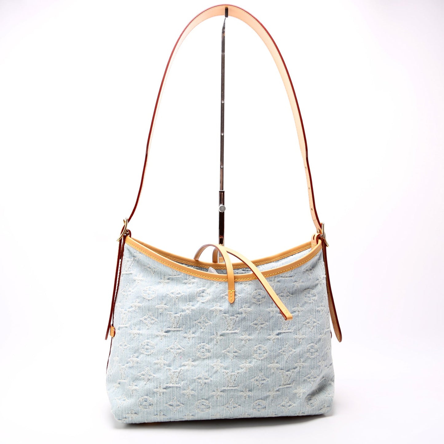 Louis Vuitton Carryall PM Denim Brown Blue Handbag