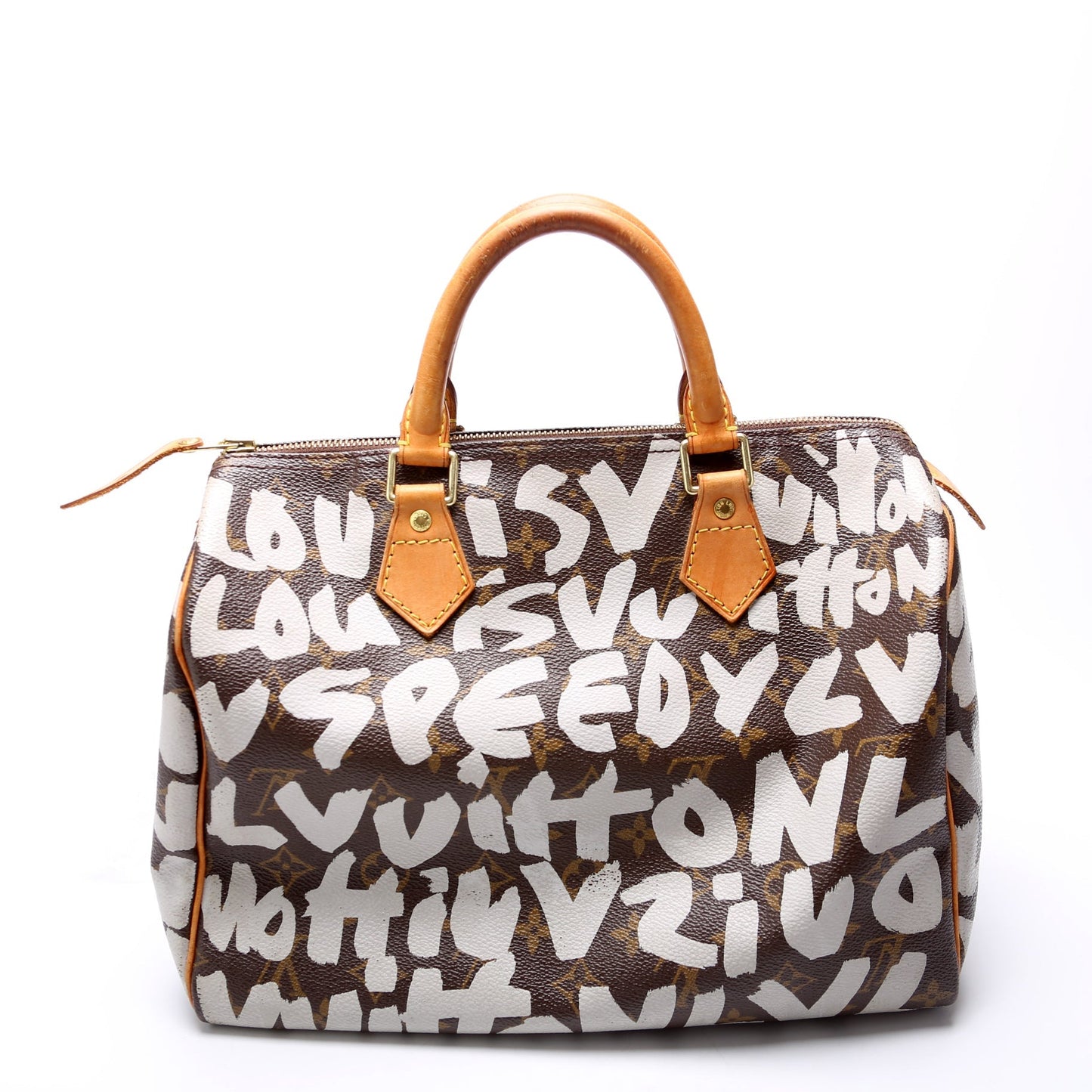 Louis Vuitton Speedy 30 Graffiti Brown Grey Handbag