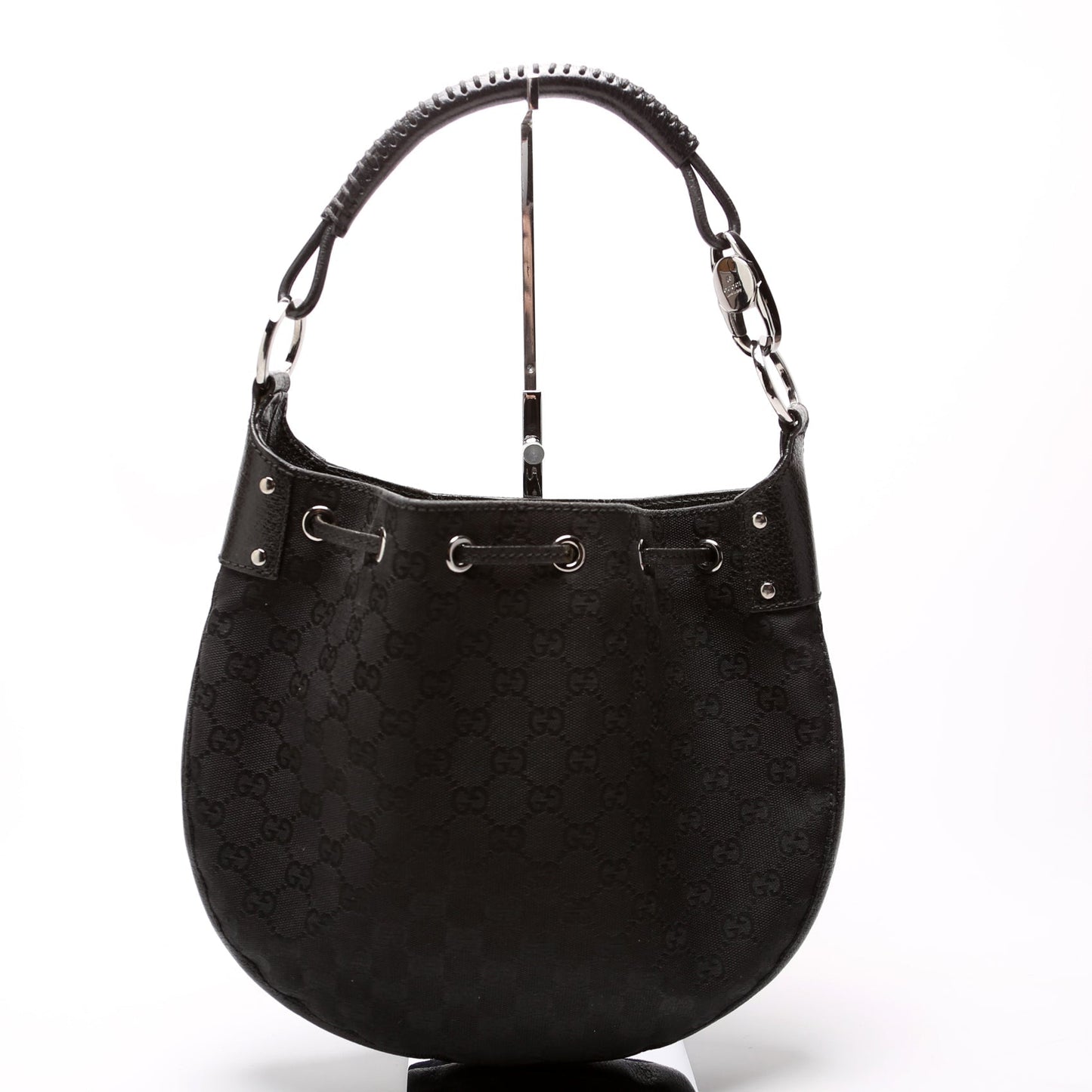Gucci GG Drawstring Canvas Black Small Jewelry