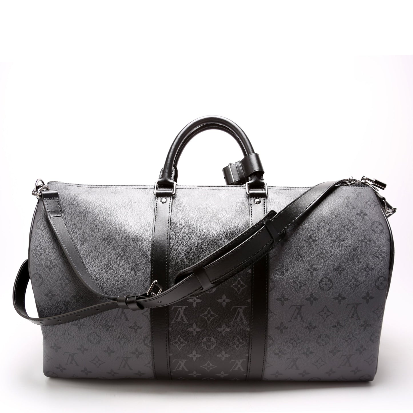 Louis Vuitton Keepall 50 Bandouliere Reverse Eclipse Monogram Travel Bag