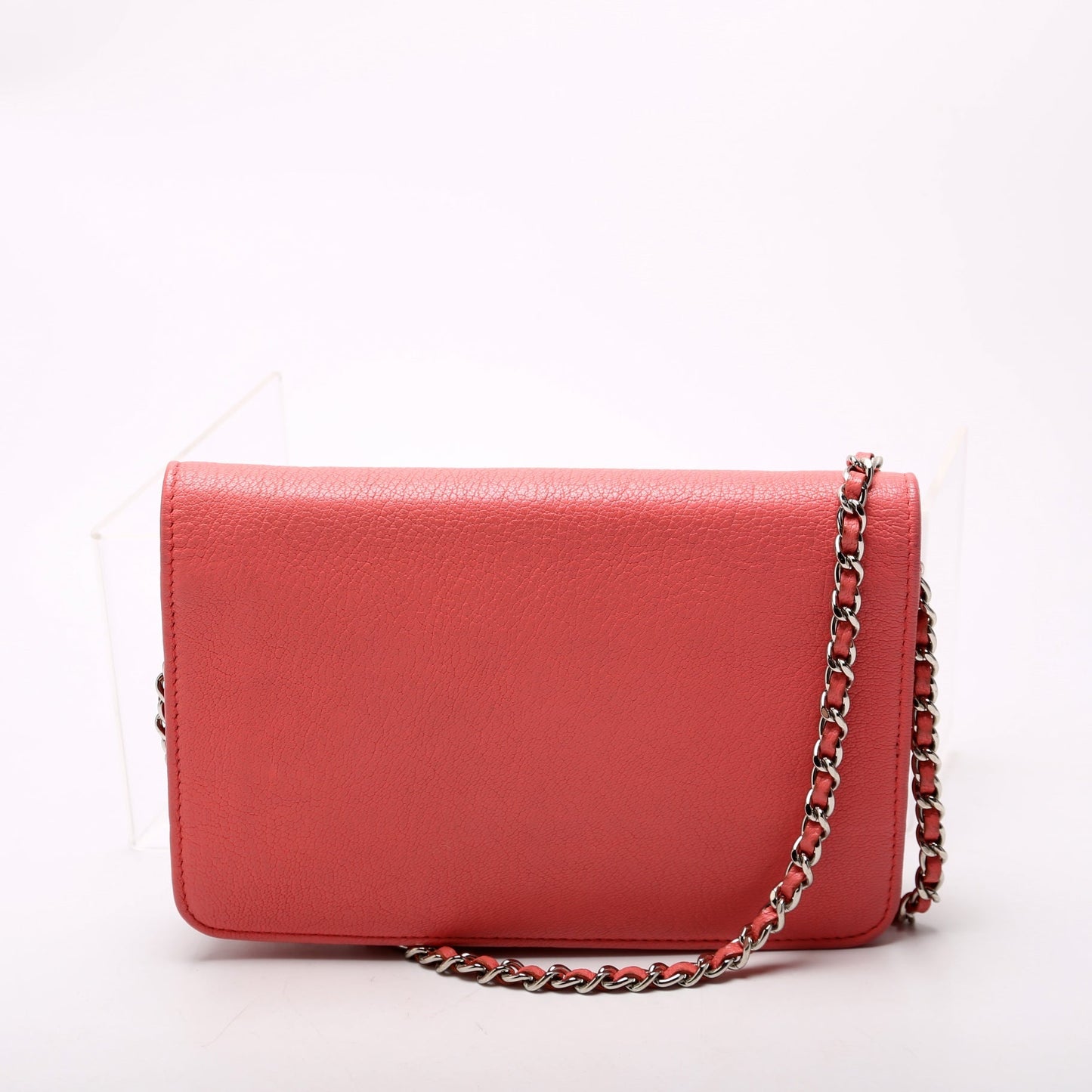 Chanel WOC CC Lucky Clover Charm Pink Key Chain