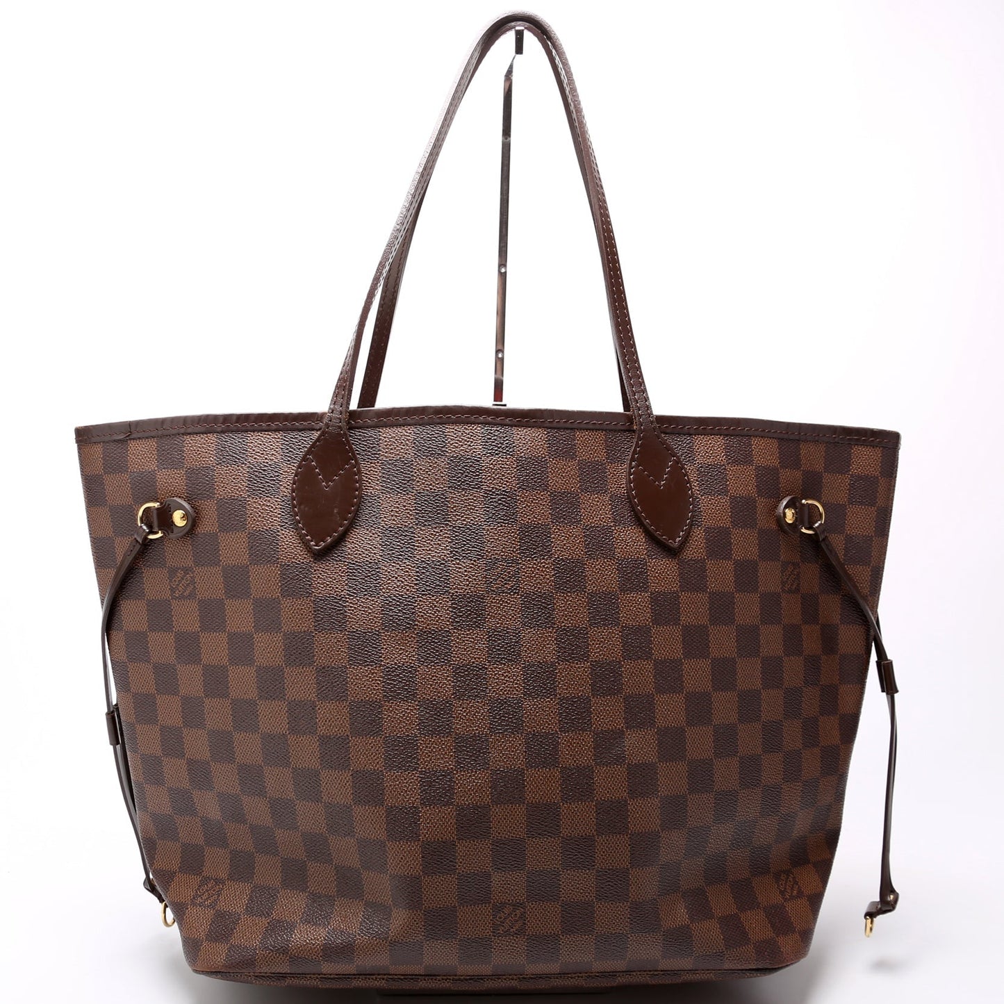 Louis Vuitton Neverfull MM Ebene Damier Red Tote Bag Red 2