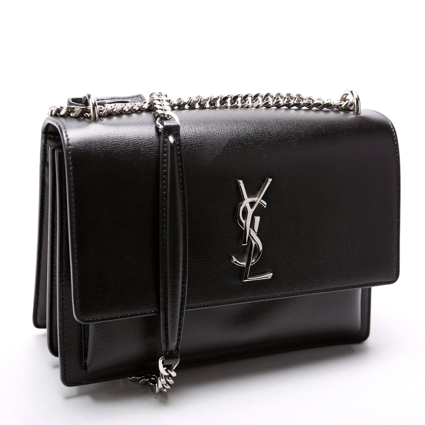 YSL Saint Laurent Med Lth Bag Black Travel Bag