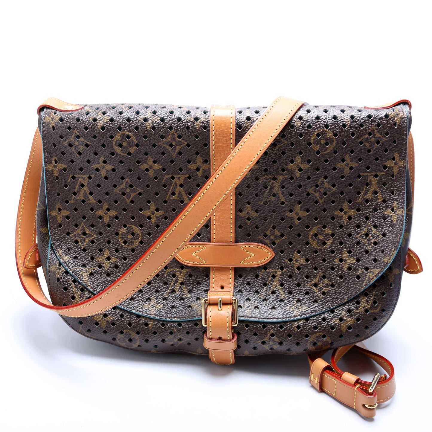 Louis Vuitton SC Flore Saumur Teal Monogram Handbag