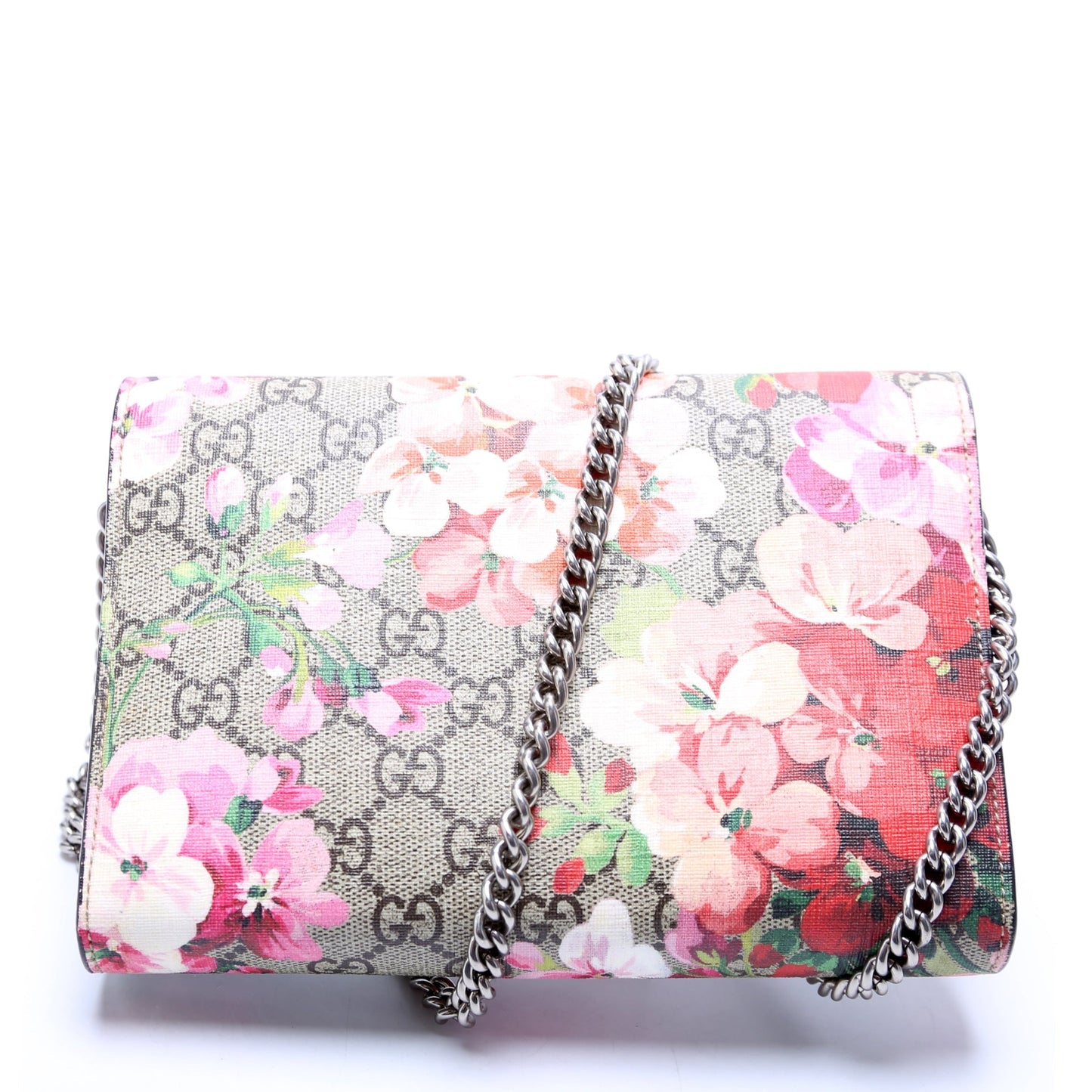 Gucci Dionysus GG Blooms Beige Pink Mini Wallet Case