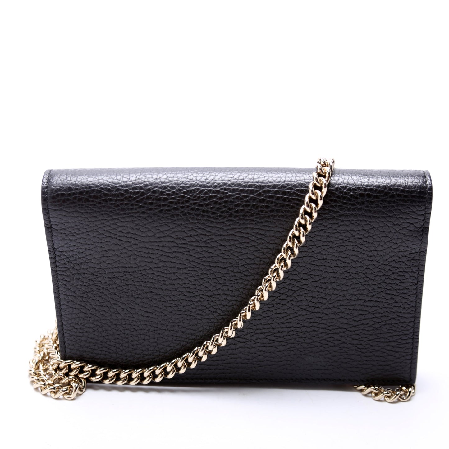 Gucci Interlocking GG Black Chain Wallet Case