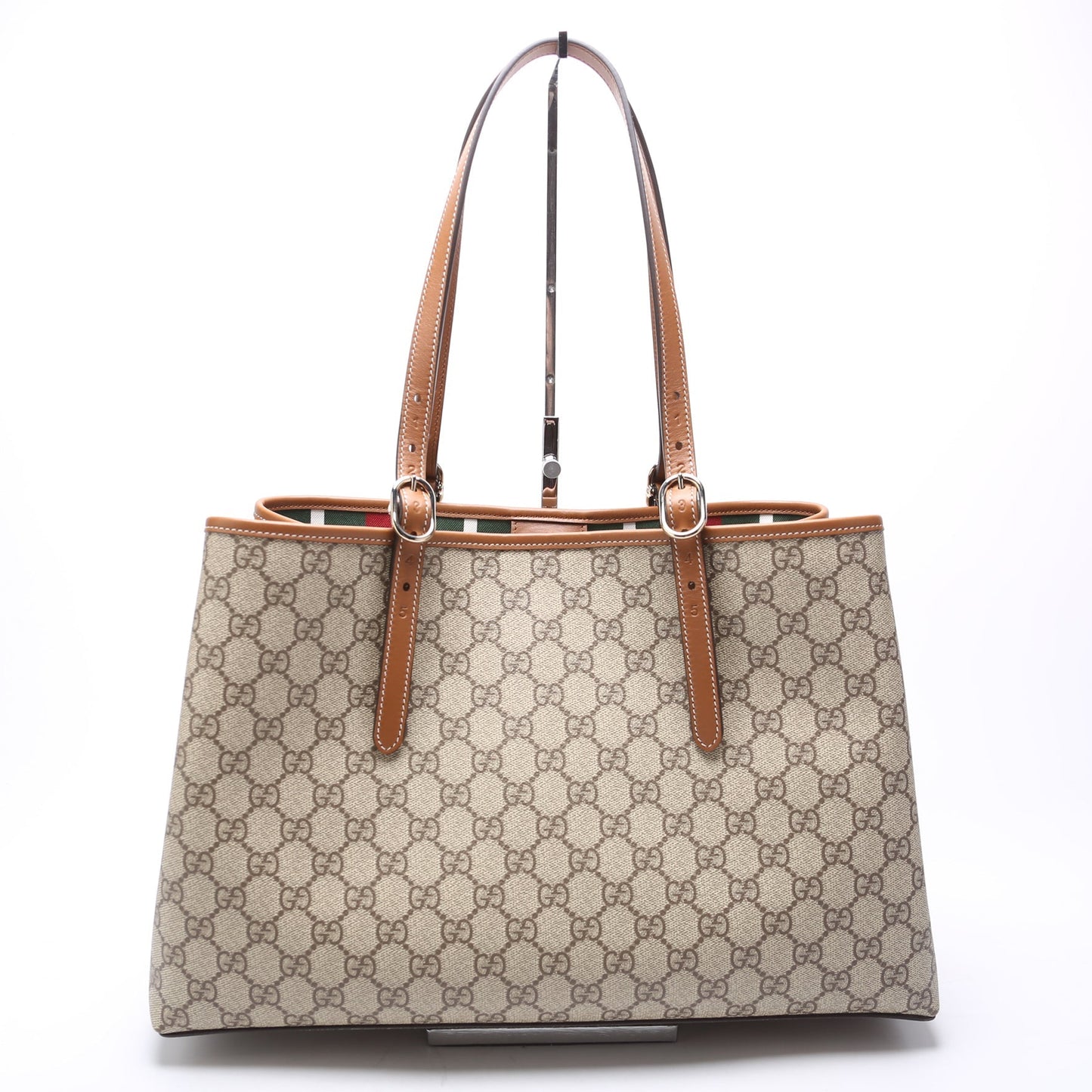 Gucci GG Supreme Emblem Brown Medium Tote Bag Medium Brown
