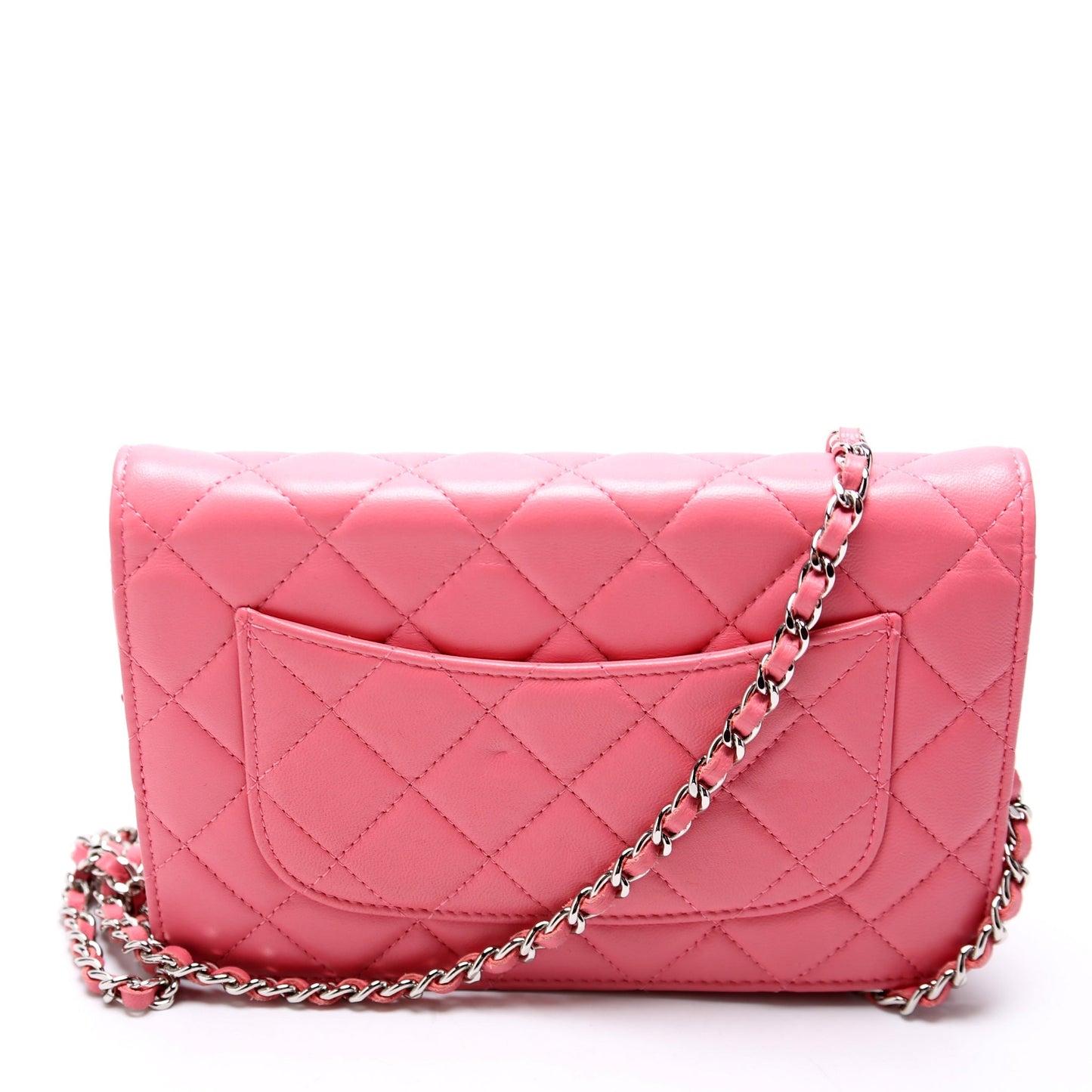 Chanel WOC Classic Quilted Lambskin Pink Clutch Bag Lambskin Pink