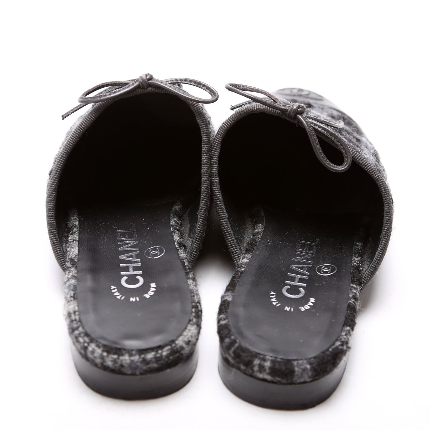 Chanel CC Tweed Mules Size 37