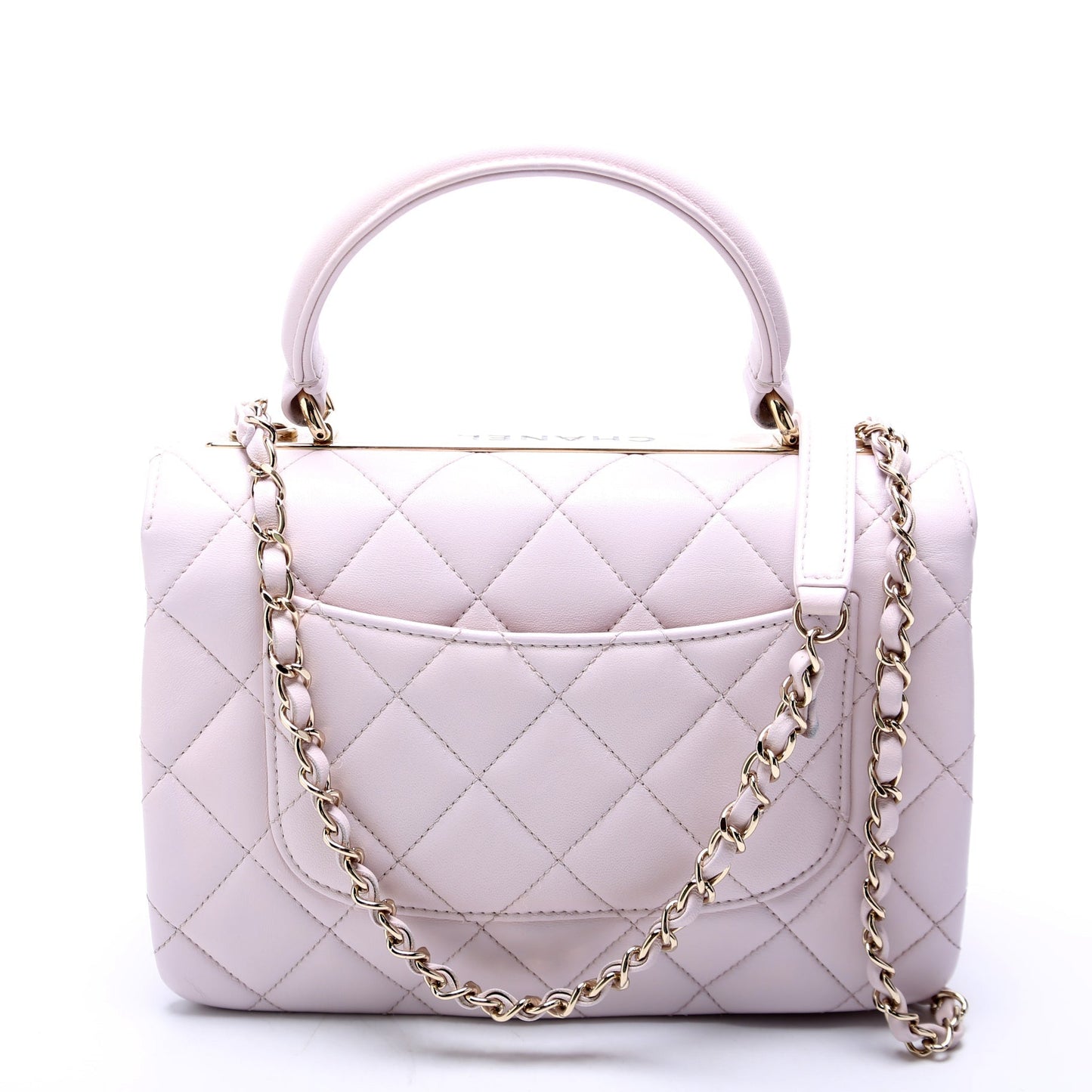 Chanel Trendy Top Handle Lambskin 30M Purple Small Handbag