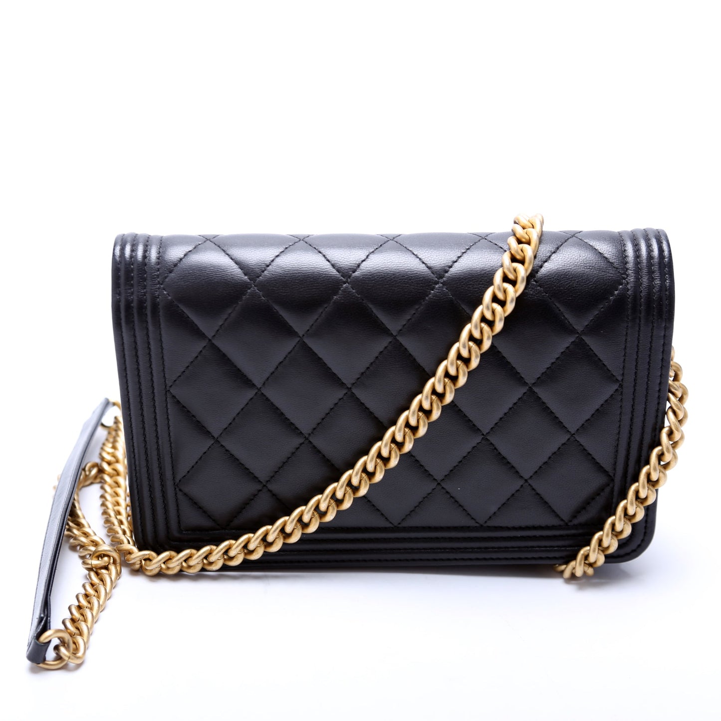 Chanel WOC Boy Lambskin 31M Black Clutch Bag