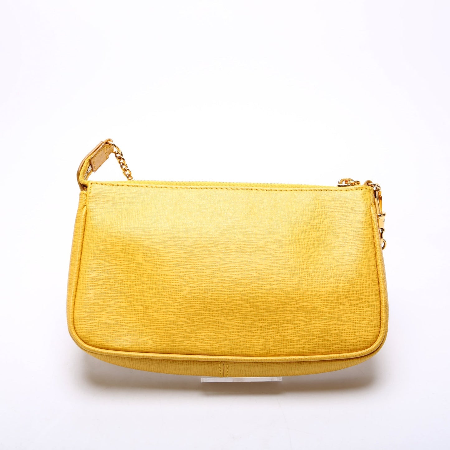 Fendi 8M0271 Elite Pochette Amarena Bag Vitello Yellow Travel Bag