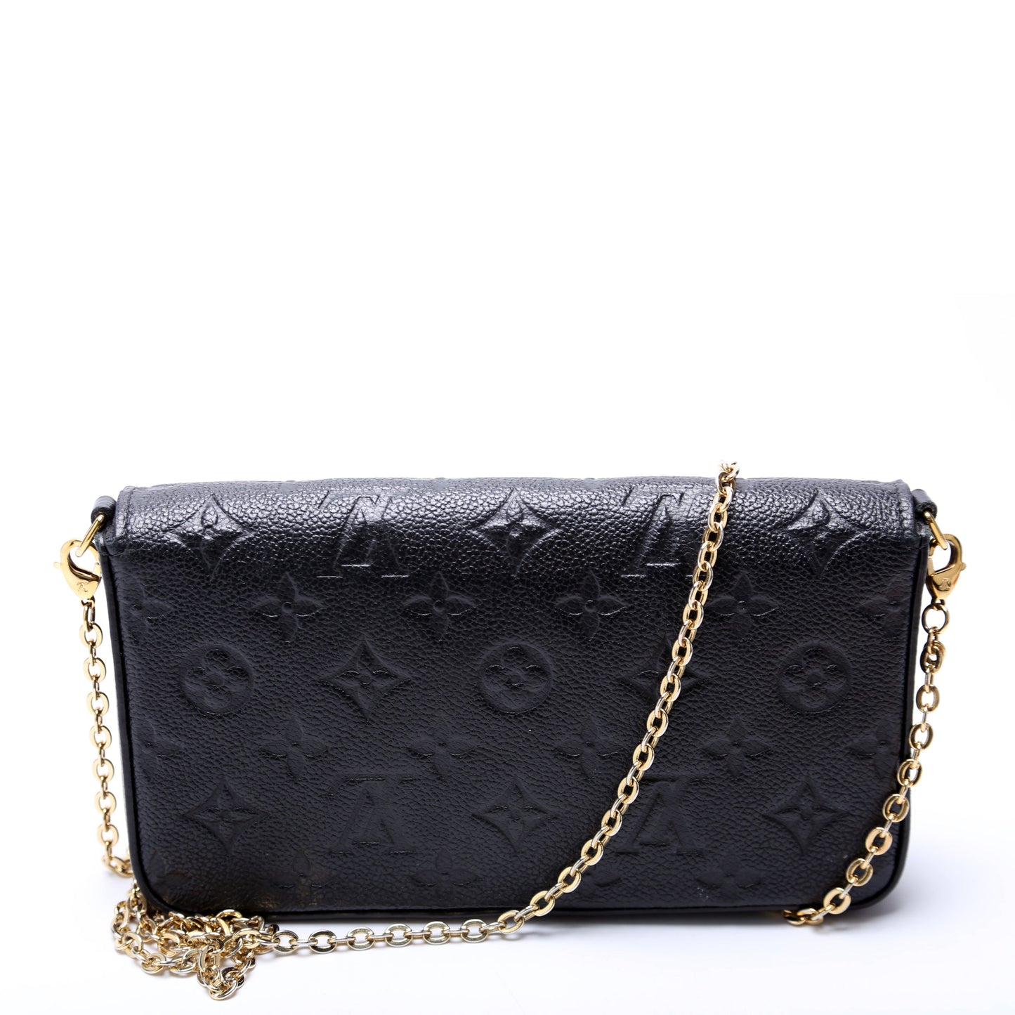 Louis Vuitton Pochette Felicie Empreinte Black Clutch Bag Black 2