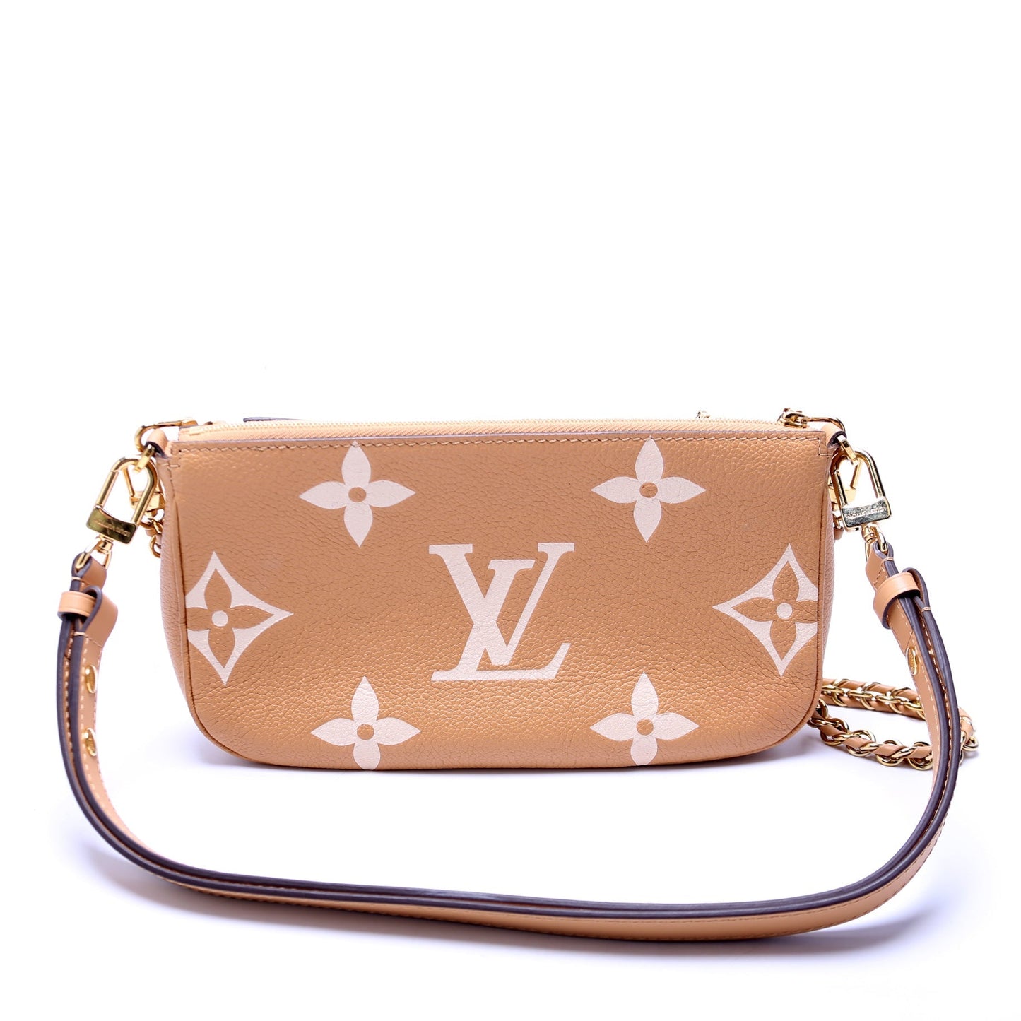 Louis Vuitton Multi Pochette Bicolor Tan Empreinte Clutch Bag