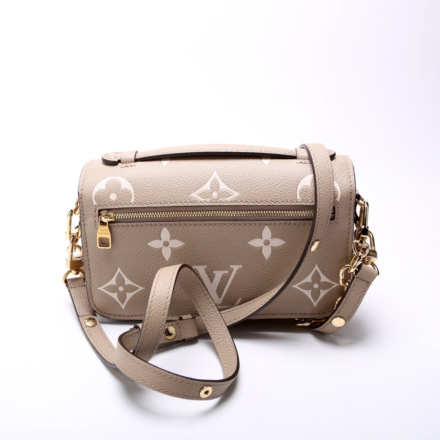 Louis Vuitton Pochette Metis East West Bicolor Empreinte Clutch Bag Empreinte Taupe