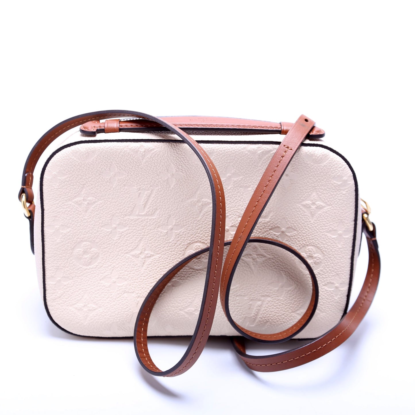 Louis Vuitton Saintonge Cream Empreinte Handbag