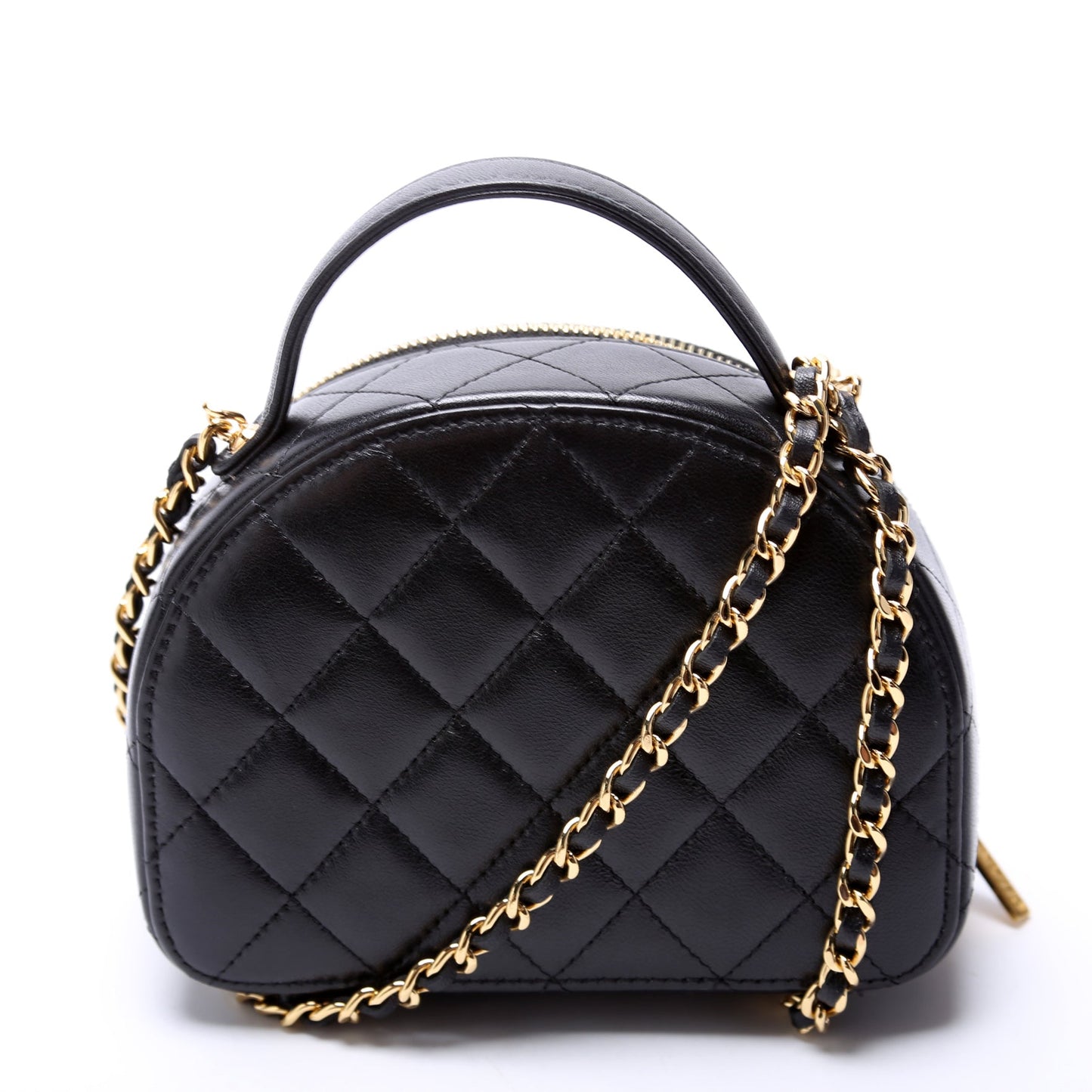 Chanel Chic Riviera Top Handle Vanity Lambskin Black Small Handbag