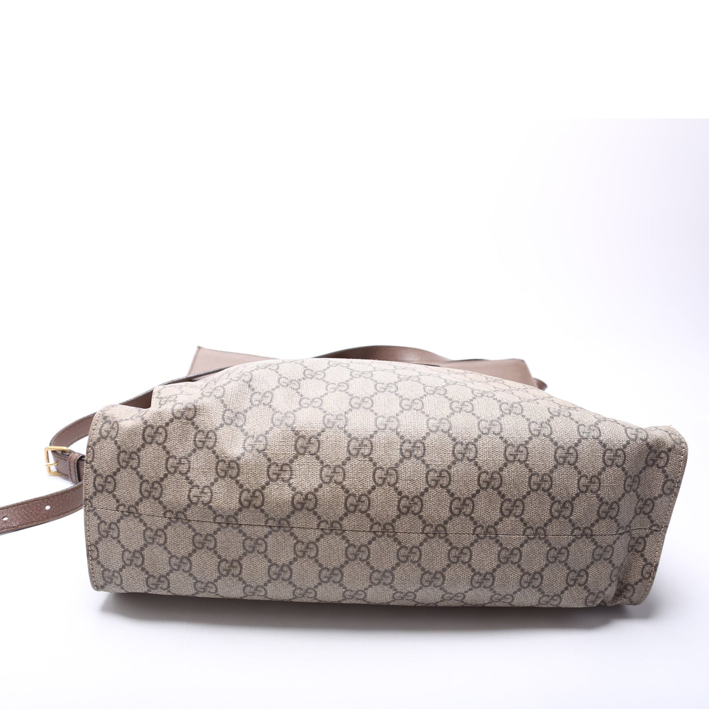 Gucci GG Supreme Slip Handle Vertical Brown Tote Bag