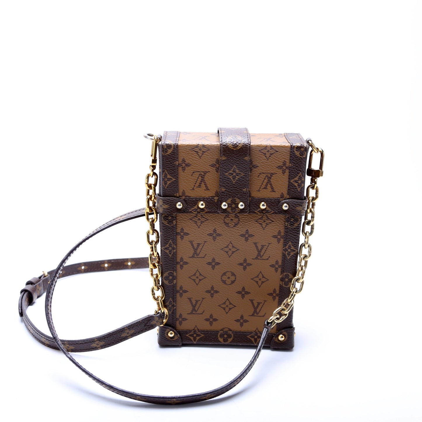 Louis Vuitton Pochette Trunk Vertical Reversed Monogram Clutch Bag
