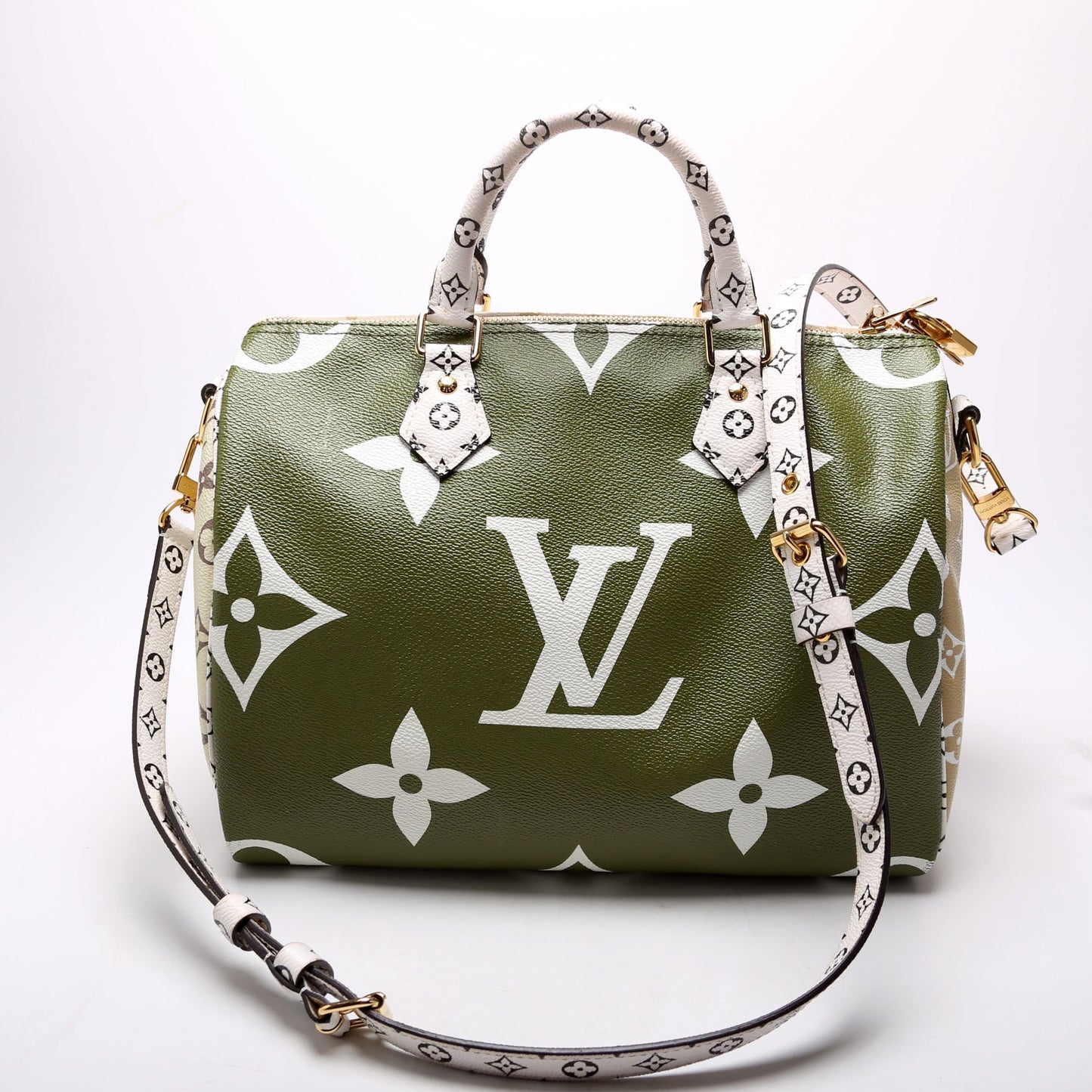 Louis Vuitton Speedy 30 Bandouliere Giant Monogram Green Handbag