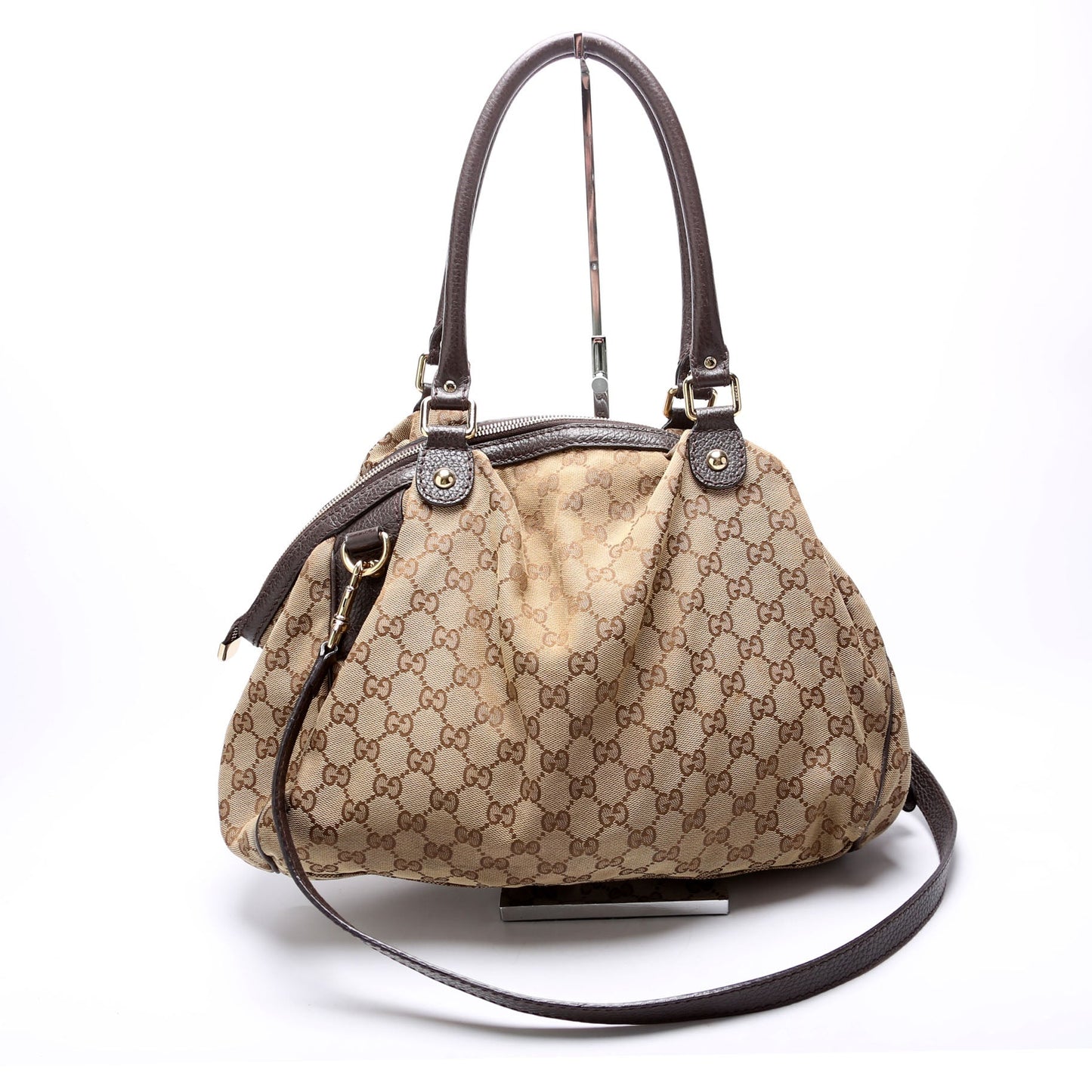 Gucci GG Sukey Boston Canvas Medium Travel Bag
