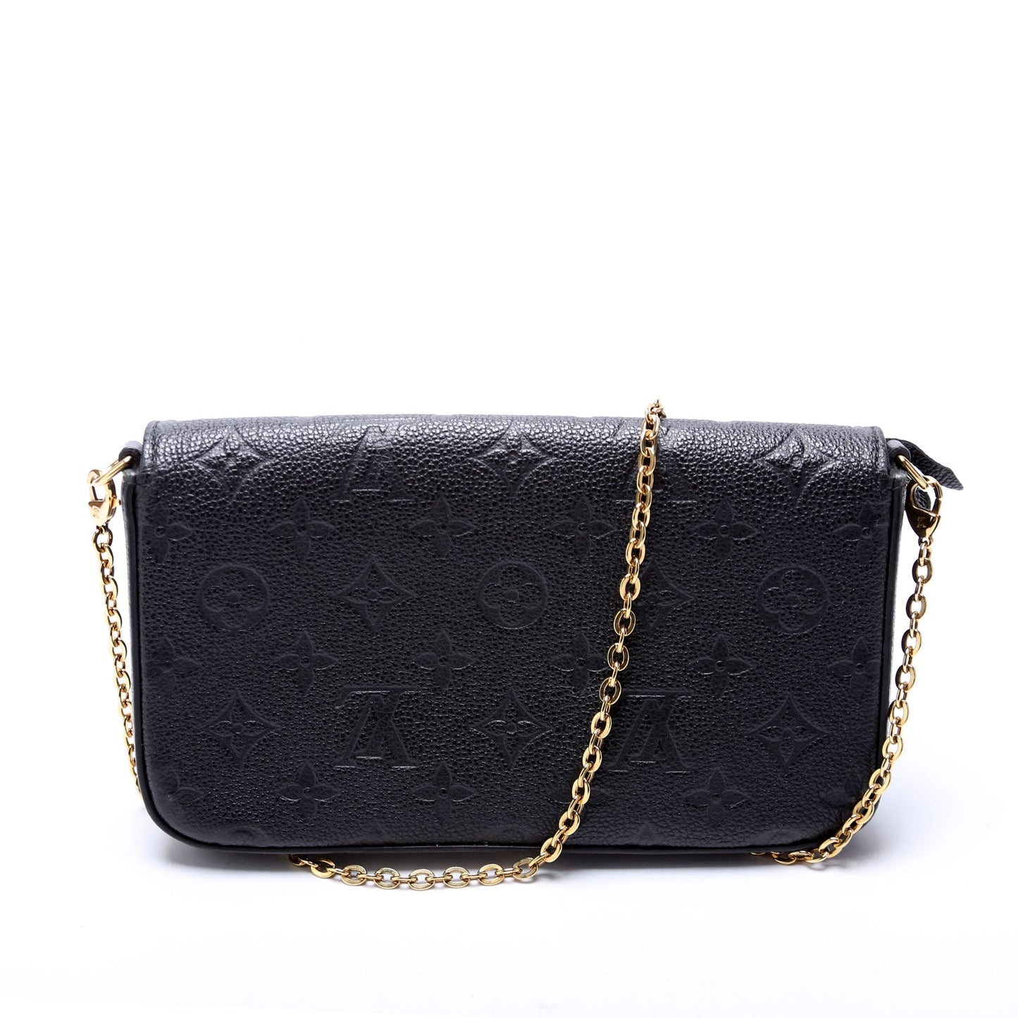 Louis Vuitton Pochette Felicie Empreinte Black Clutch Bag Black 4
