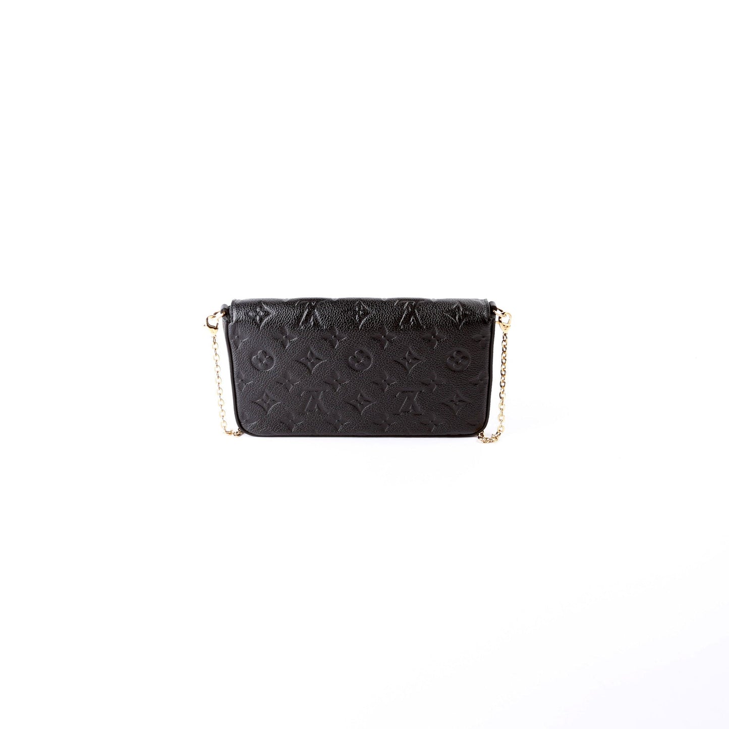 Louis Vuitton Pochette Felicie Empreinte Black Clutch Bag Black 5