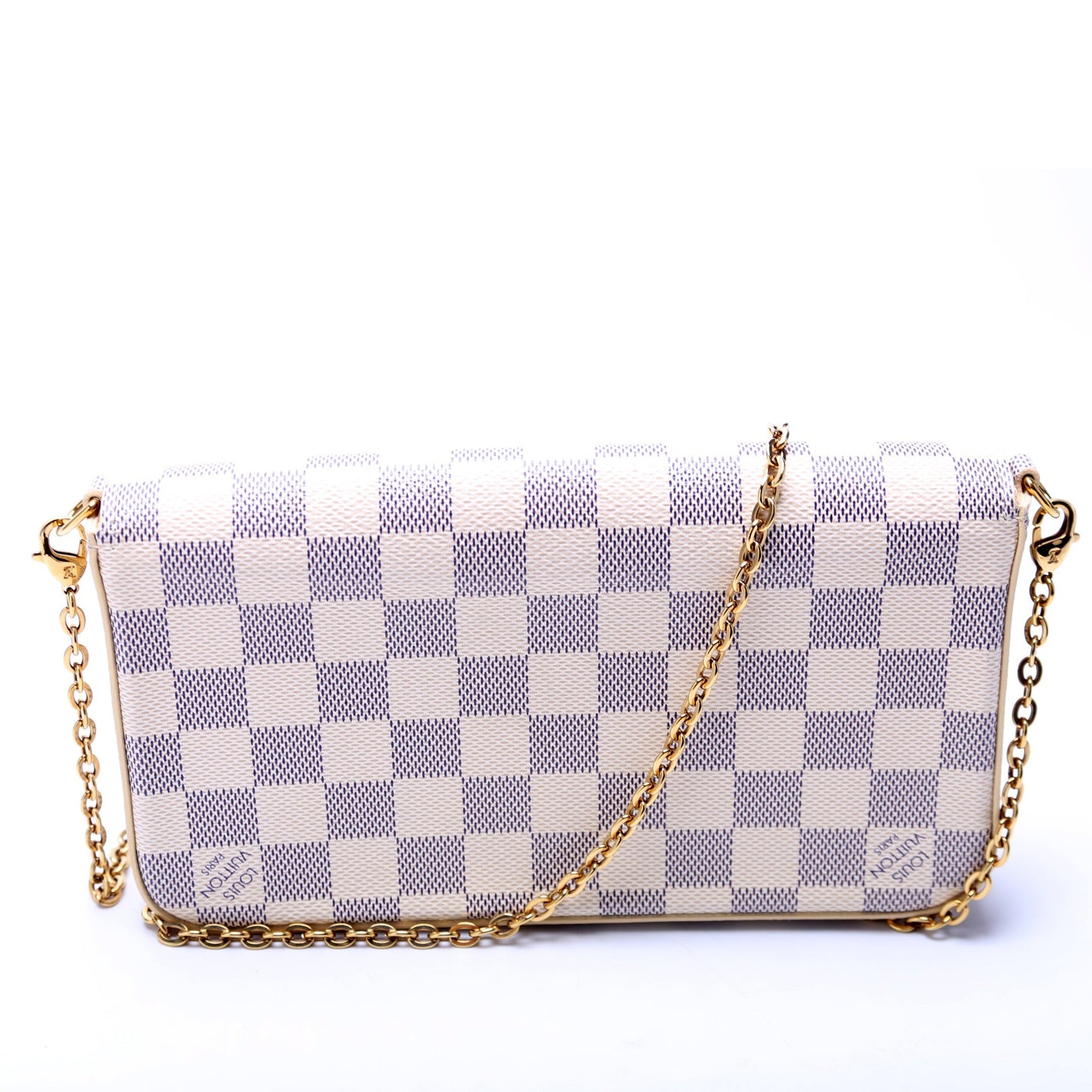 Louis Vuitton Pochette Felicie Azure Damier Pink Clutch Bag