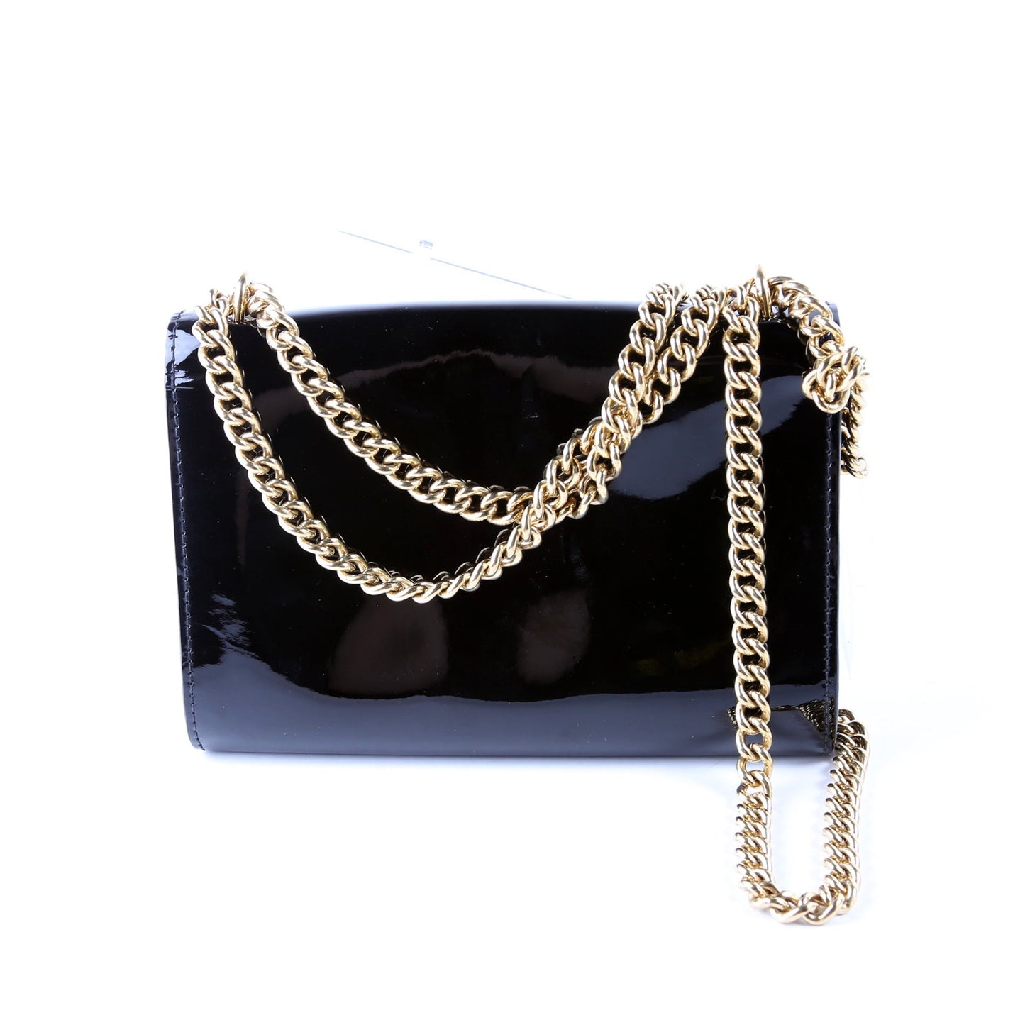 Louis Vuitton Louise MM Vernis Black Chain Handbag