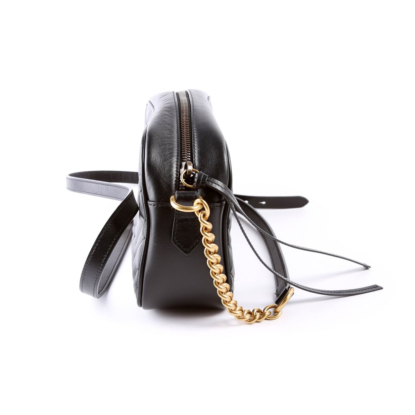 Gucci Marmont Camera Leather Black Small Handbag