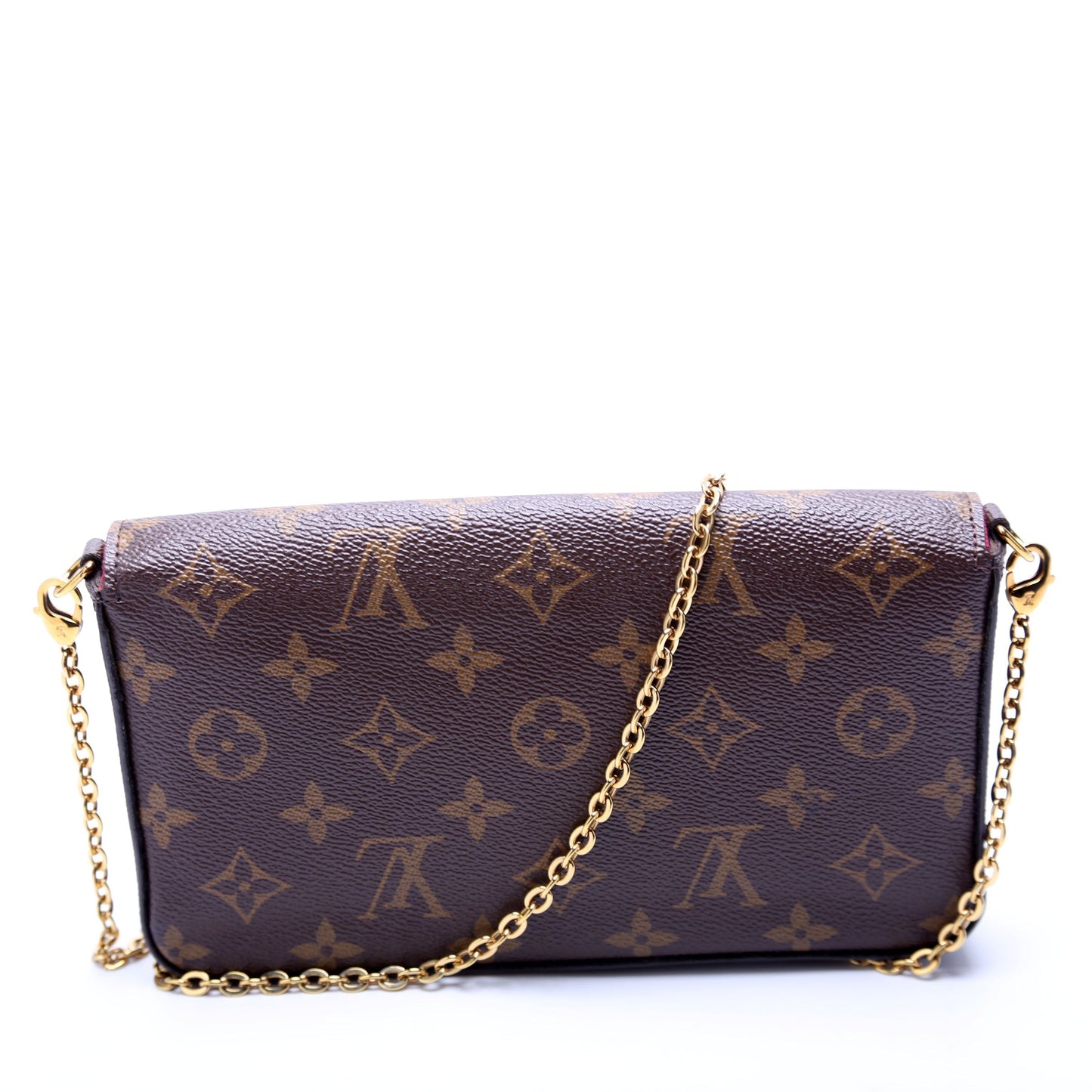 Louis Vuitton Pochette Felicie Berry Monogram Clutch Bag Berry 6