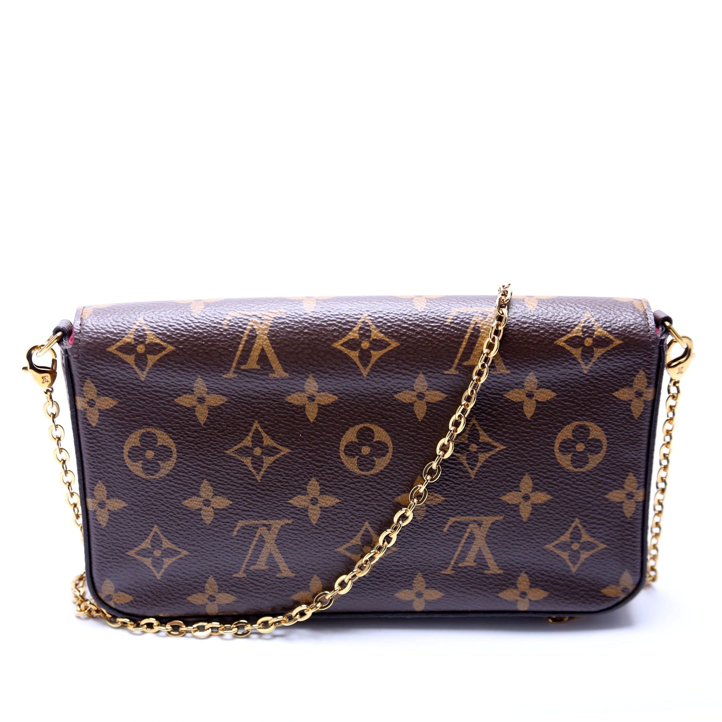 Louis Vuitton Pochette Felicie Berry Monogram Clutch Bag Berry 8