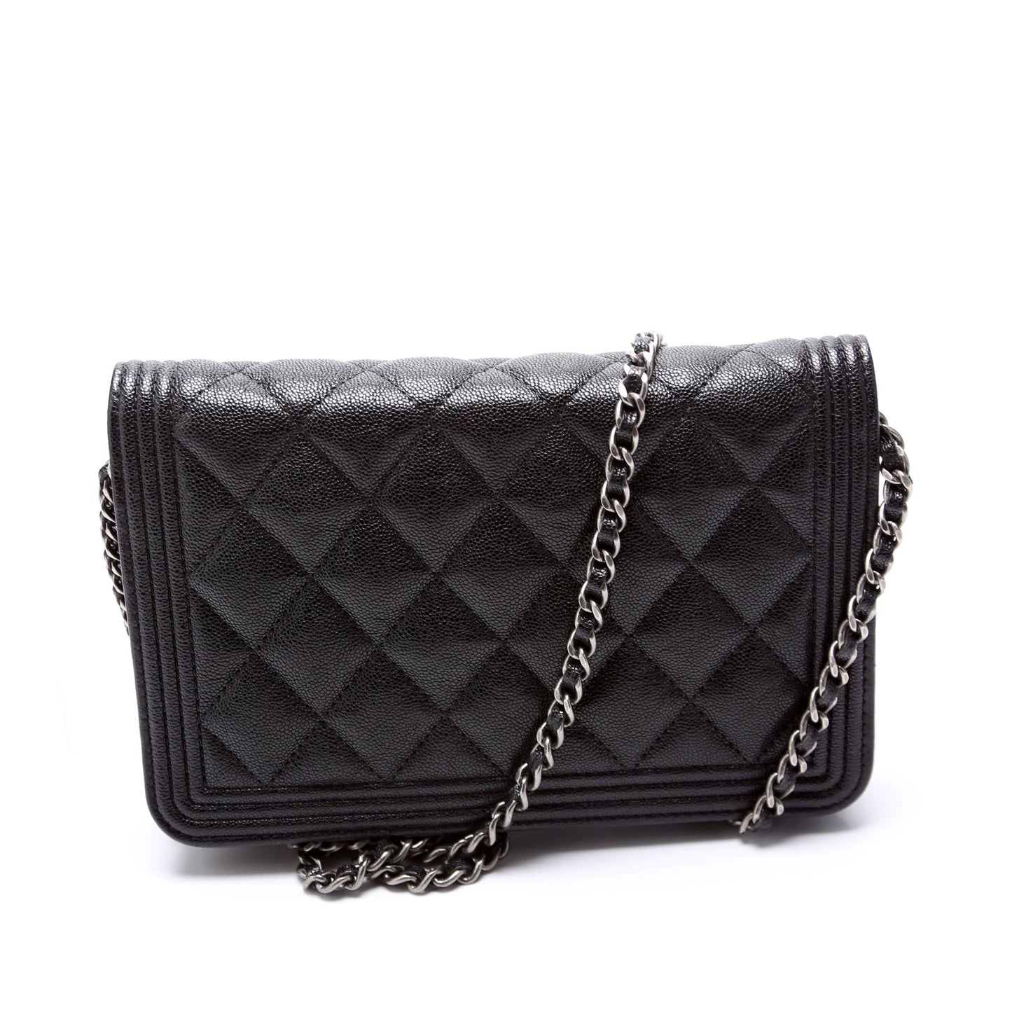 Chanel WOC Boy Caviar Black Clutch Bag