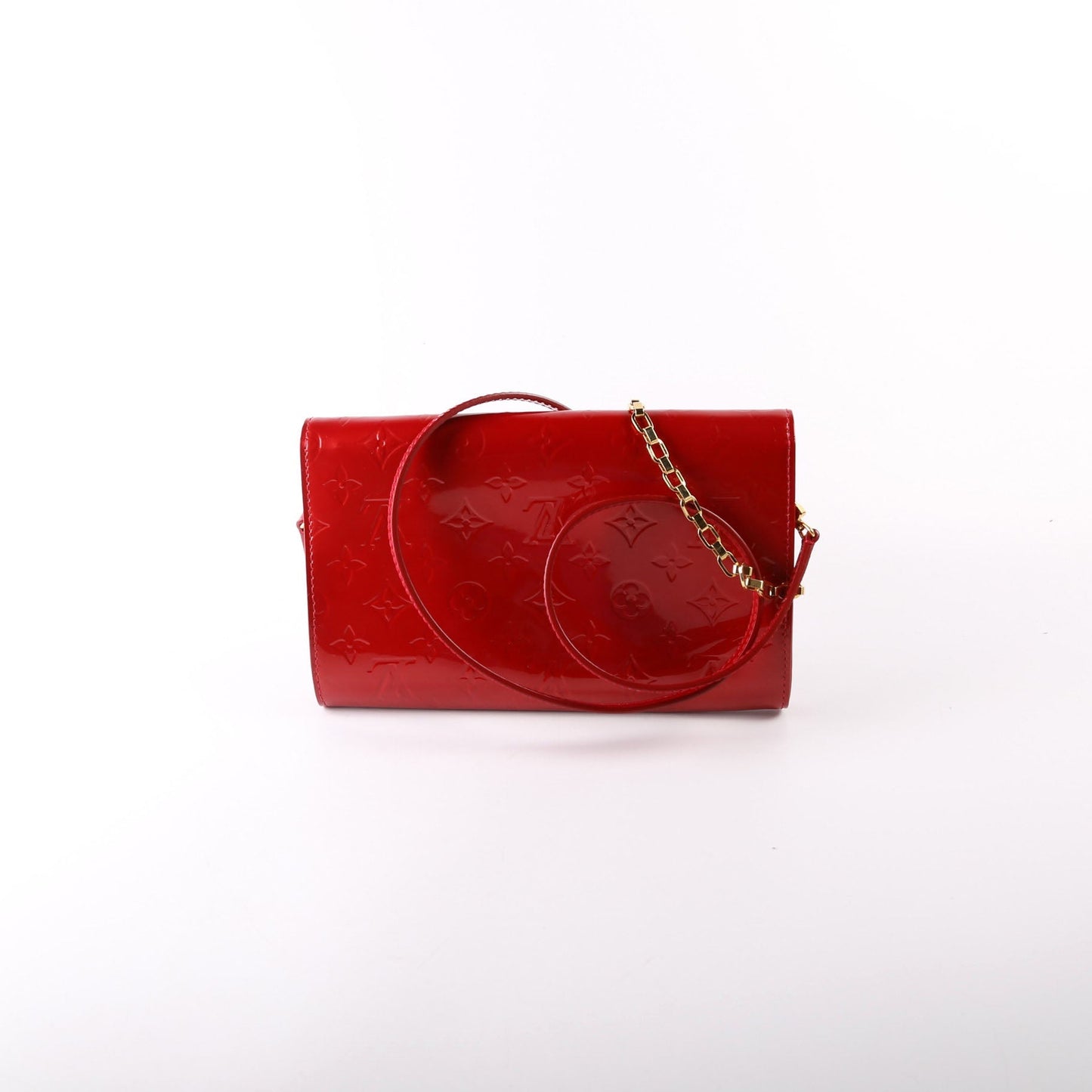 Louis Vuitton Ana Vernis Red Clutch Bag