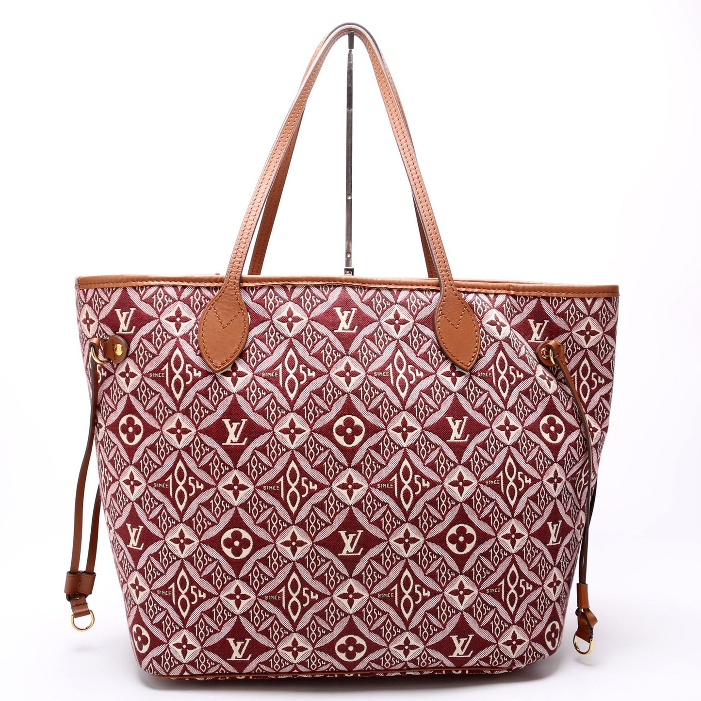 Louis Vuitton Neverfull MM Since Jacquard Burgundy Wallet Case