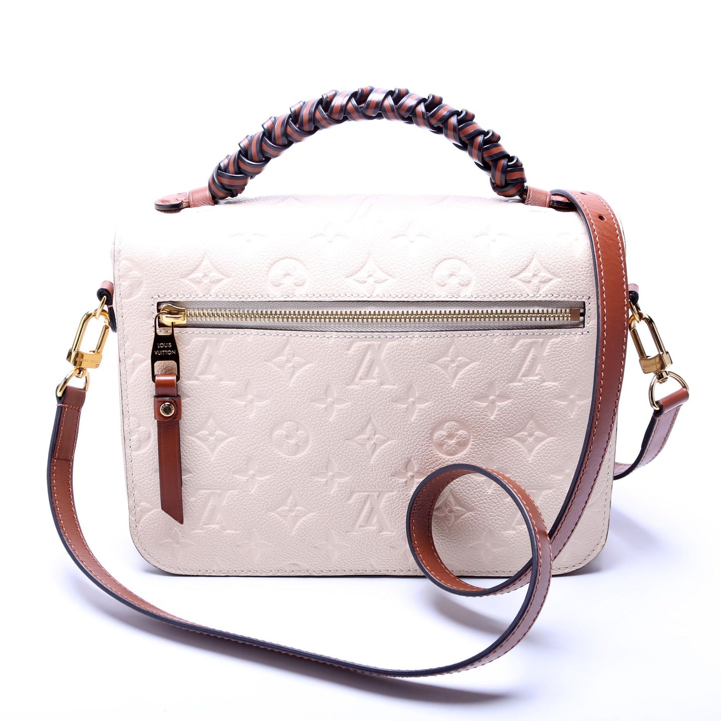 Louis Vuitton Pochette Metis Braided Cream Empreinte Clutch Bag