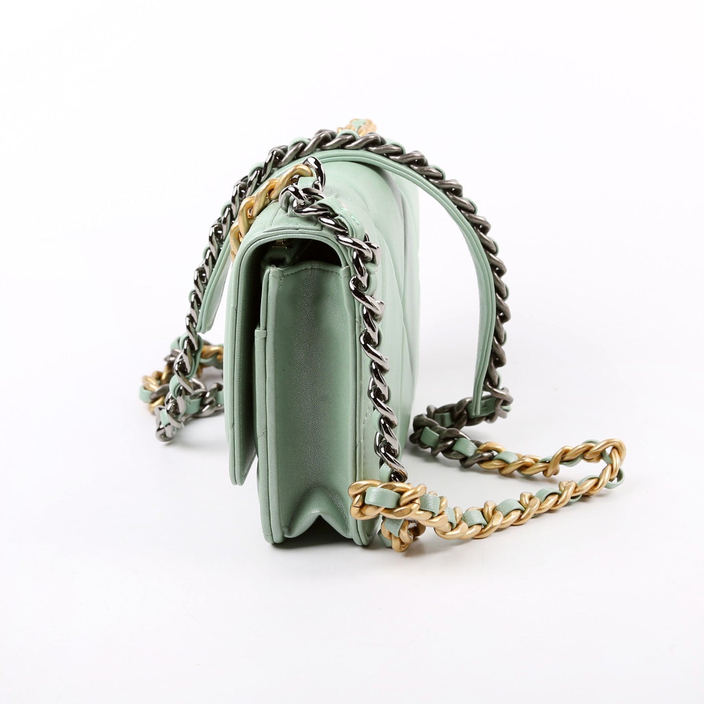 Chanel 19 WOC Quilted Lambksin RFID Clutch Bag