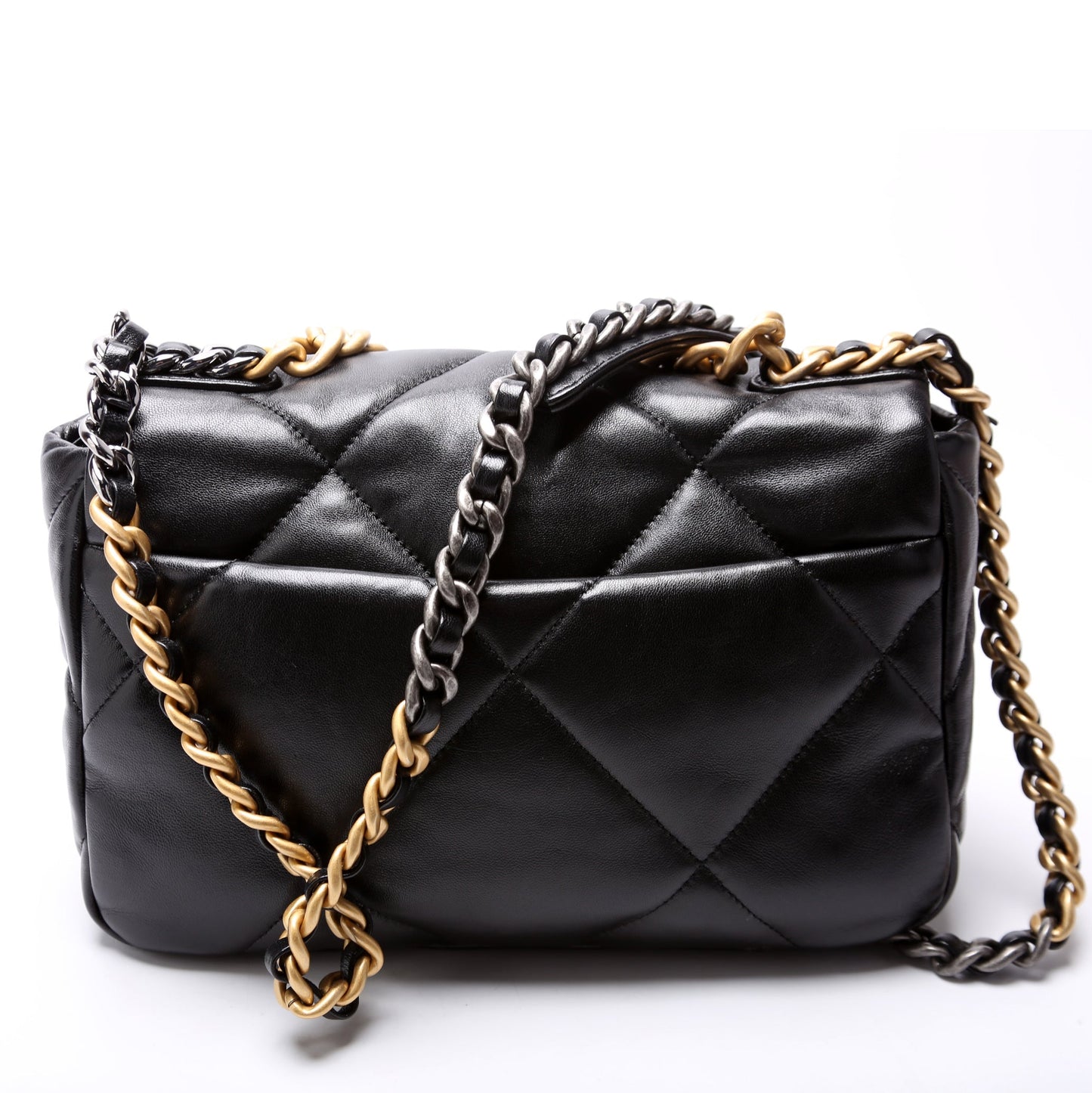 Chanel Quilted Goatskin 19 Flap RFID Black Handbag Rfid Black
