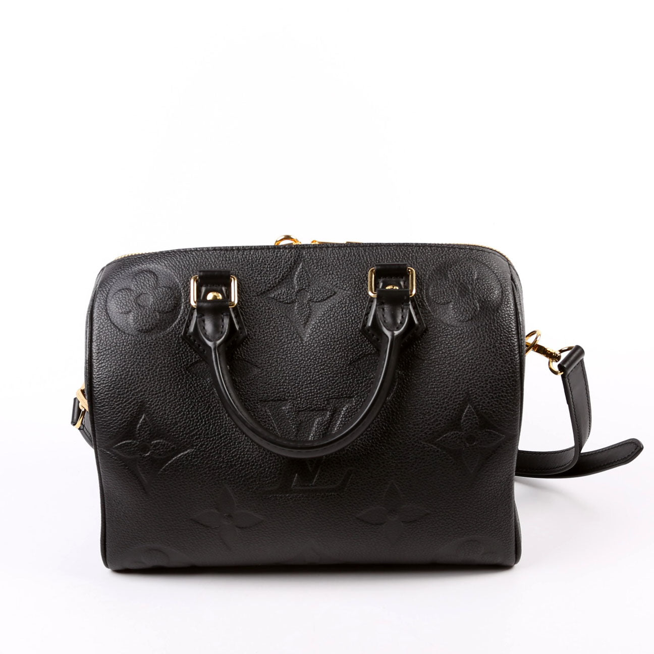 Louis Vuitton Speedy 25 Bandouliere Black Empreinte Handbag